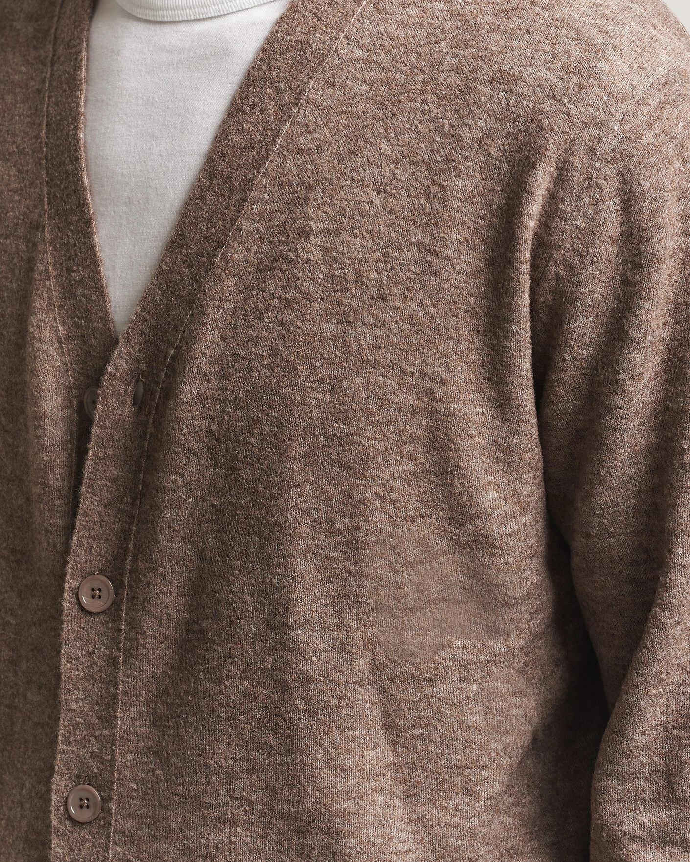 Herr | Tröjor | NN07 | Gavin Brushed Wool Knitted Cardigan Desert Clay