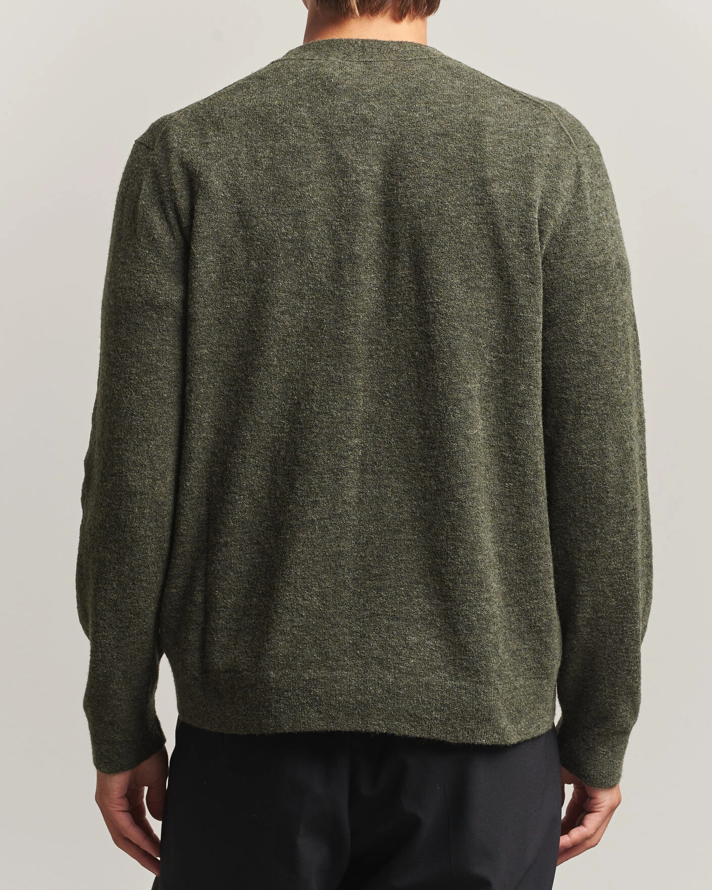 Herr | Tröjor | NN07 | Gavin Brushed Wool Knitted Cardigan Dark Army