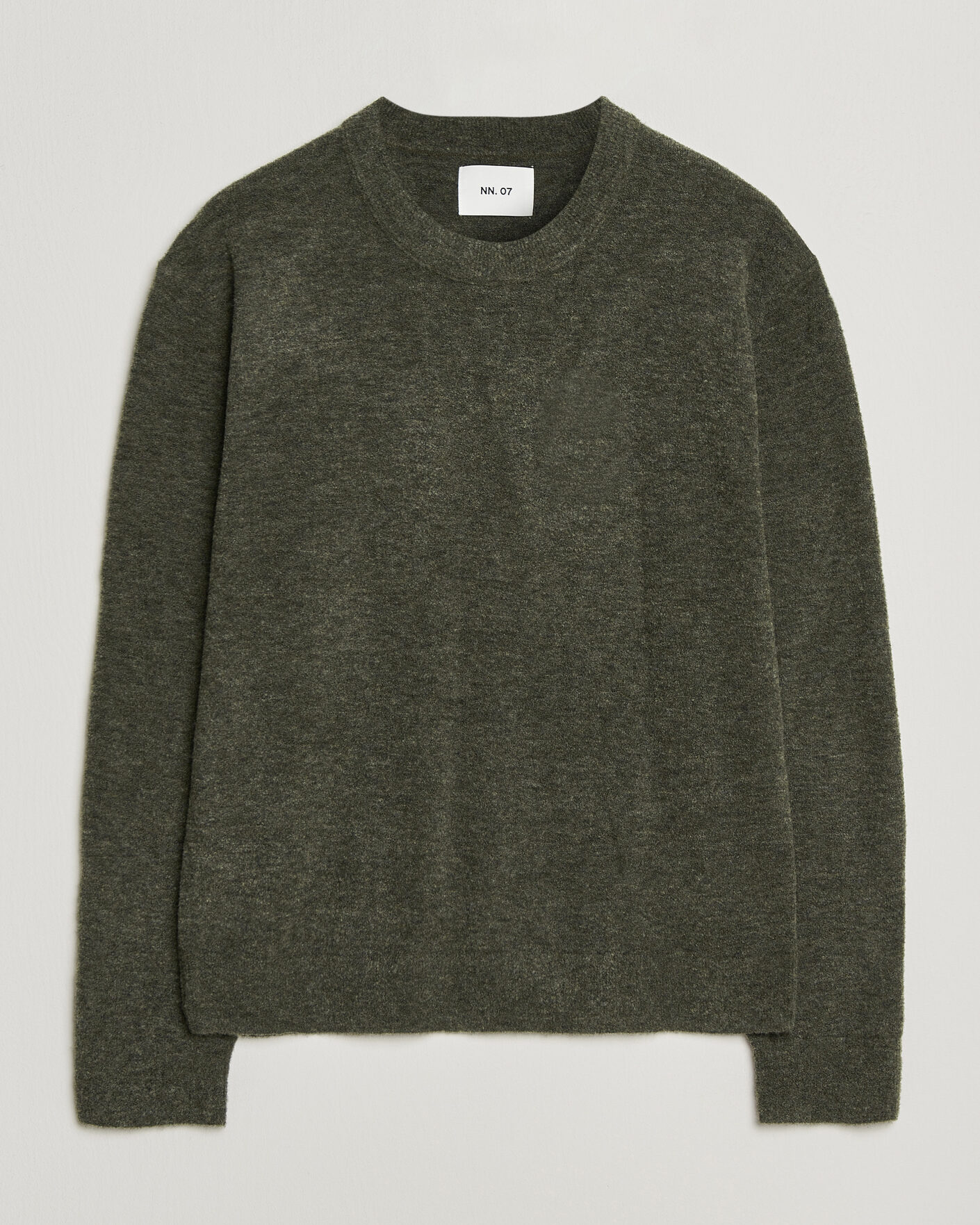 Herr |  | NN07 | Gavin Brushed Wool Knitted Sweater Dark Army
