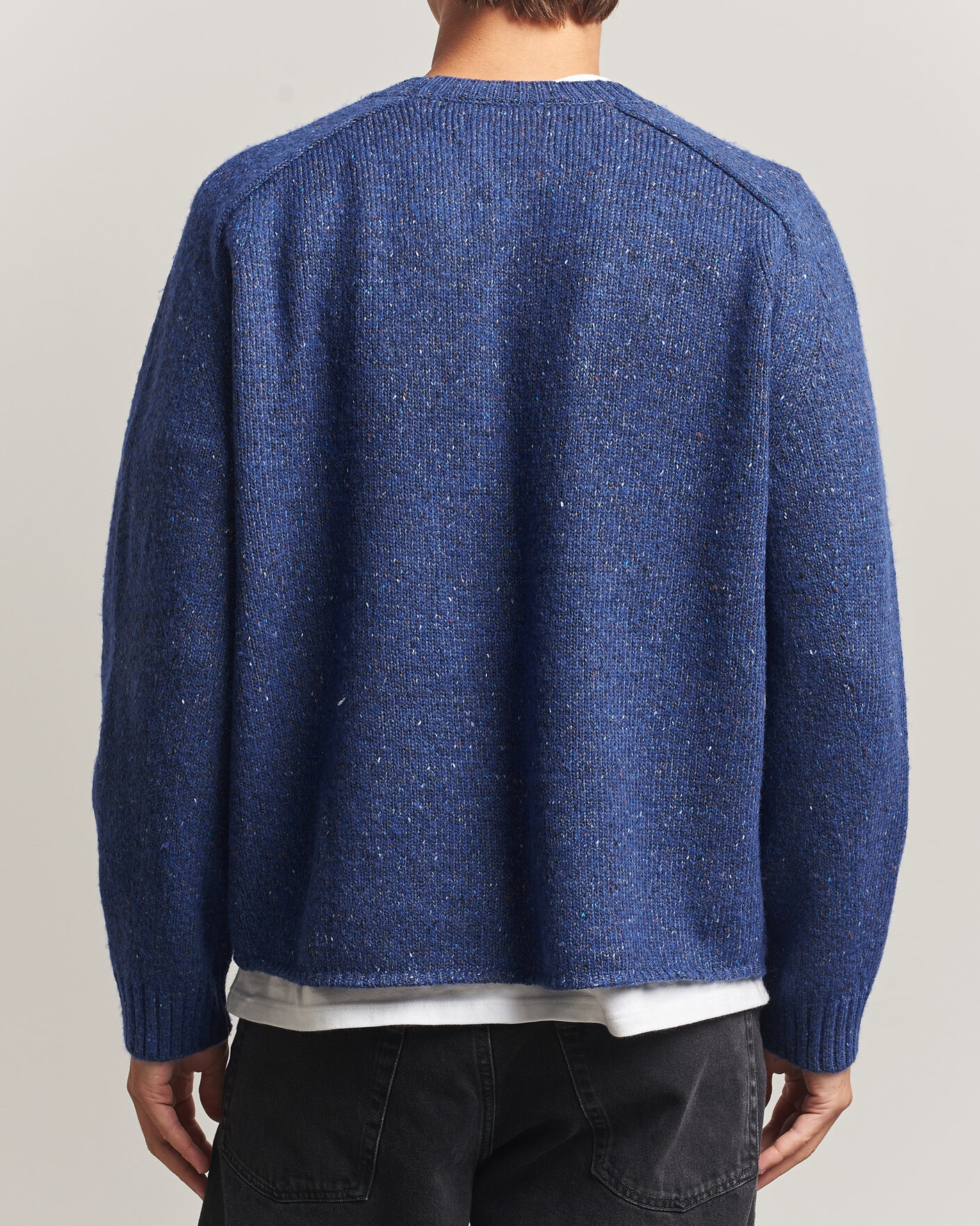 Herr | Tröjor | NN07 | Jim Neps Wool Knitted Sweater Blue Ignition