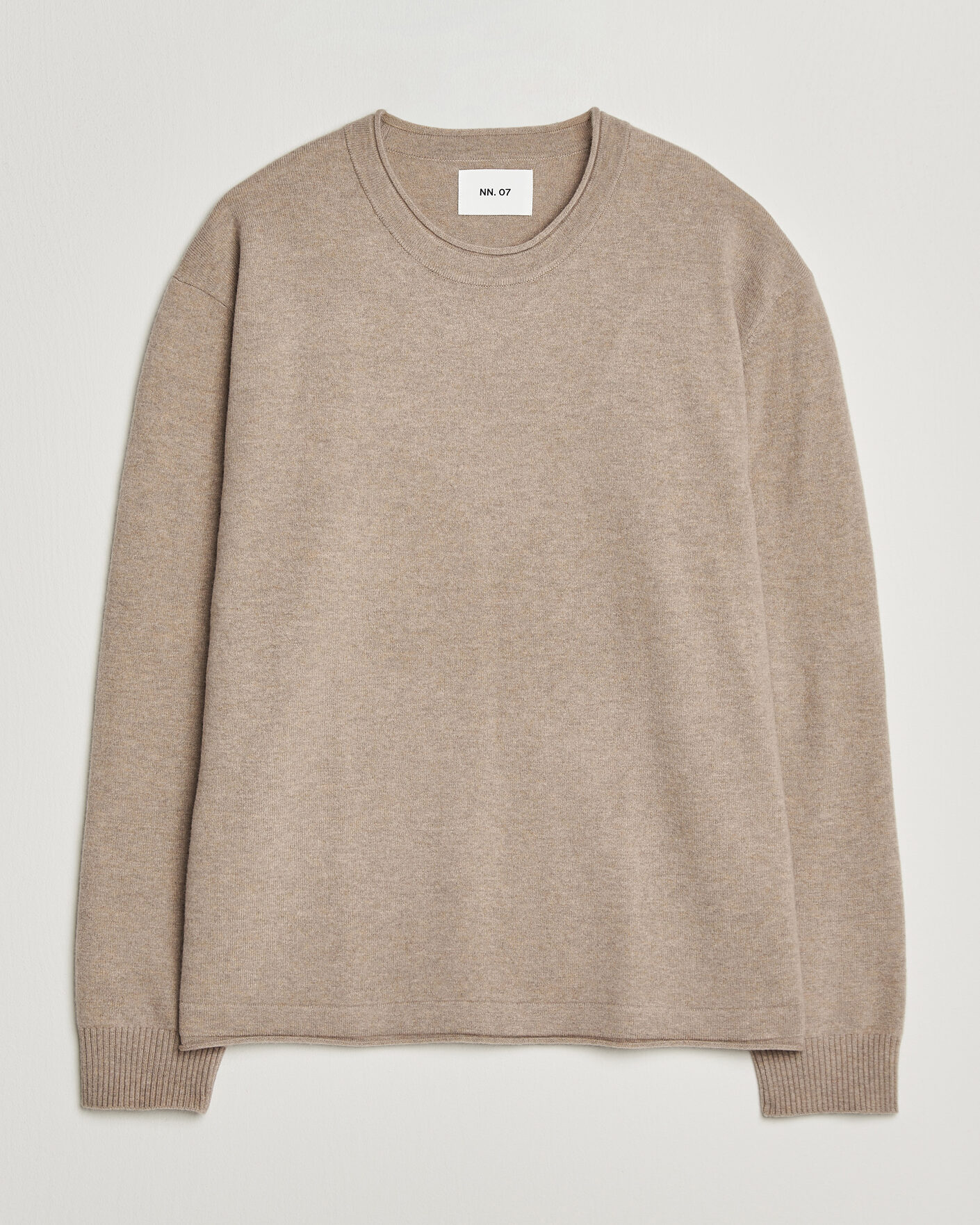 Herr | Tröjor | NN07 | Sammy Wool Knitted Sweater Clay Melange
