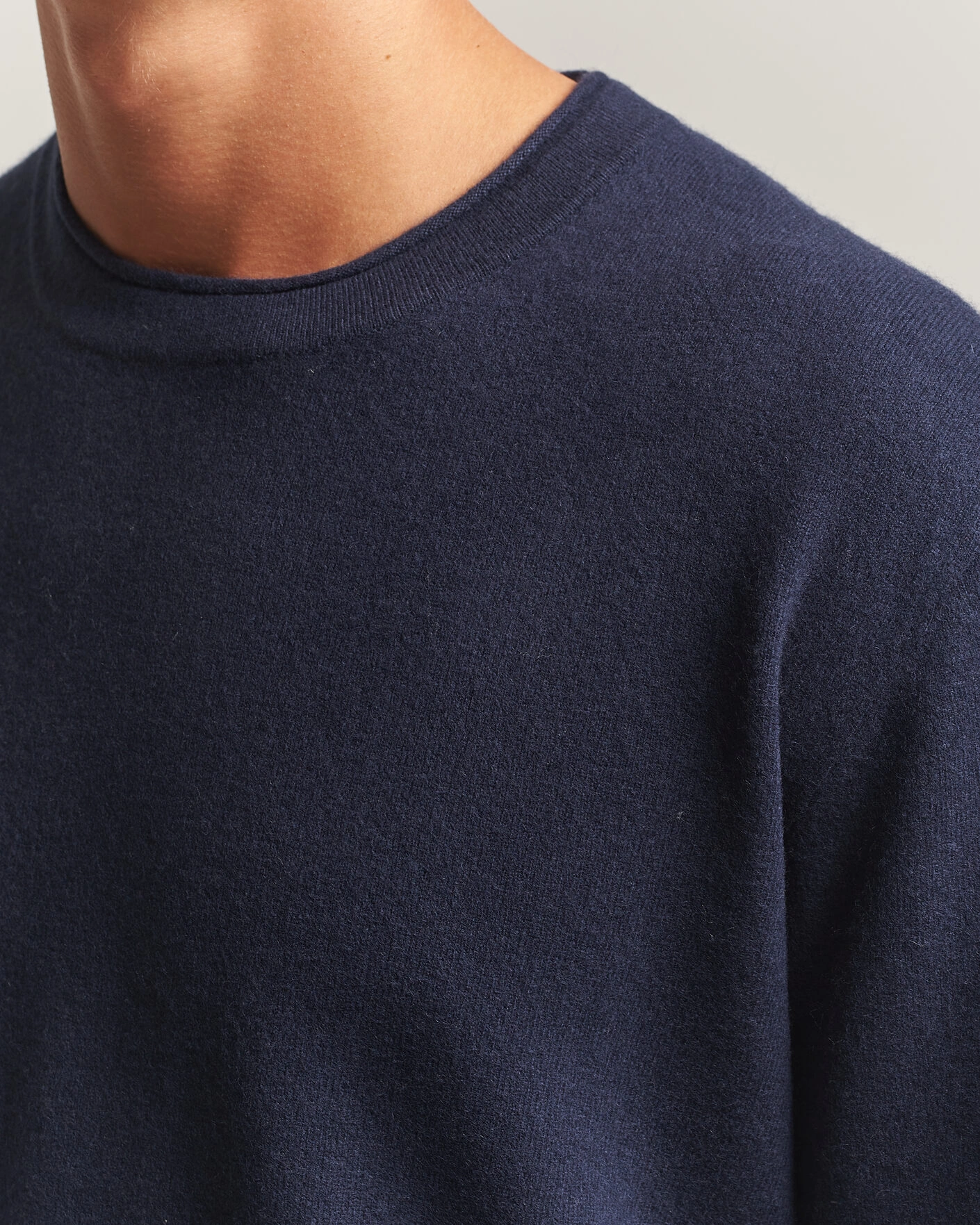 Herr | Tröjor | NN07 | Sammy Wool Knitted Sweater Navy Melange