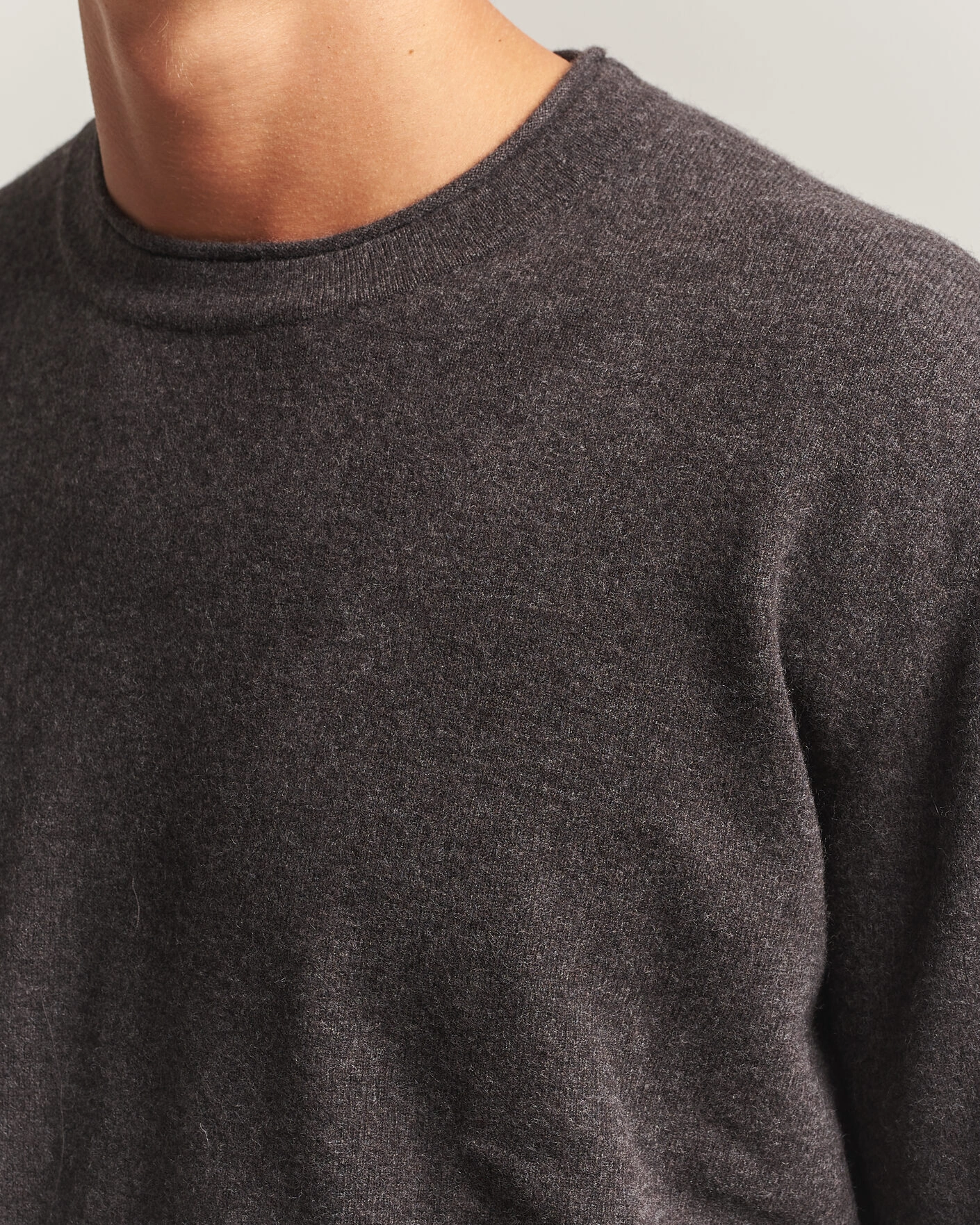 Herr | Tröjor | NN07 | Sammy Wool Knitted Sweater Earth Melange