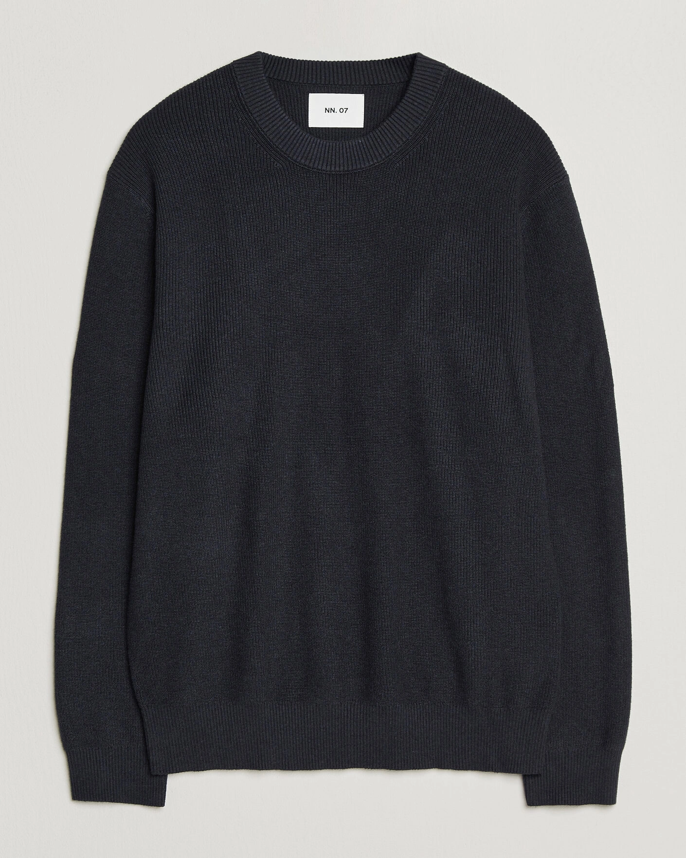 Herr | Tröjor | NN07 | Hope Cotton/Cashmere Rib Knitted Sweater Navy