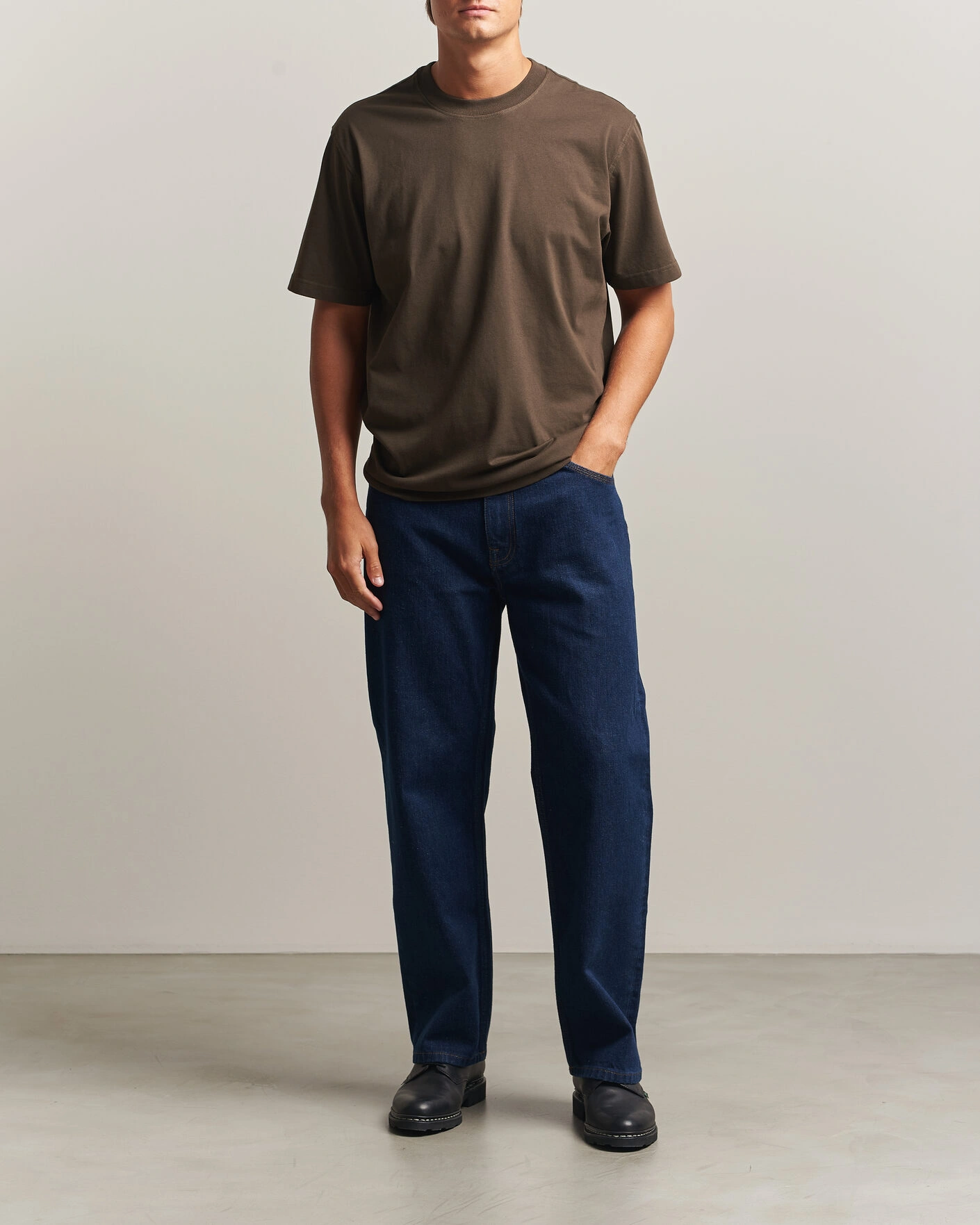 Herr | T-Shirts | NN07 | Adam Crew Neck T-Shirt Earthwood