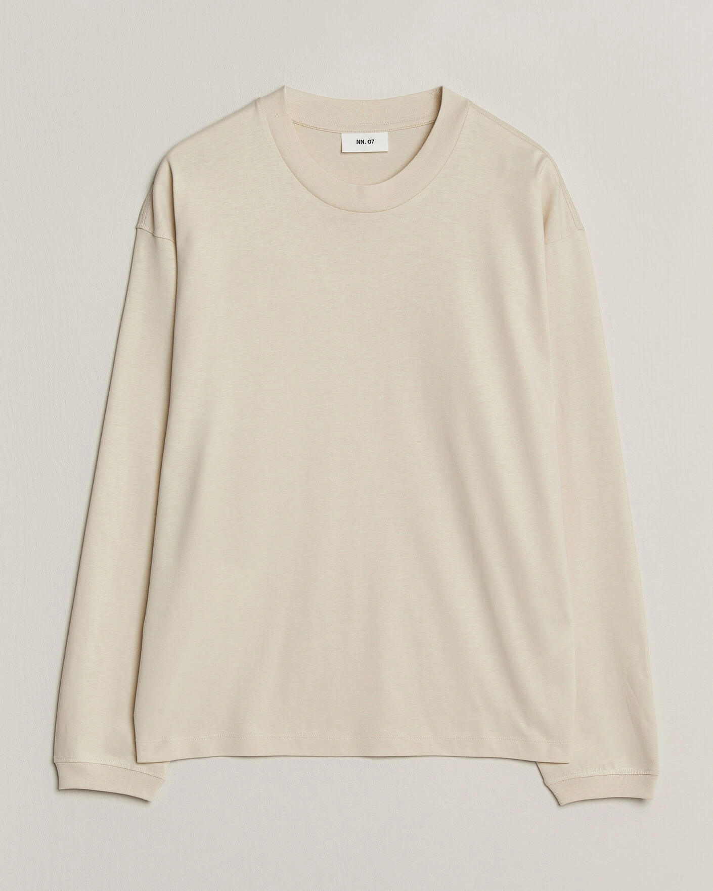 Herr | T-Shirts | NN07 | Lionel Suvin Cotton Long Sleeve T-Shirt Ivory