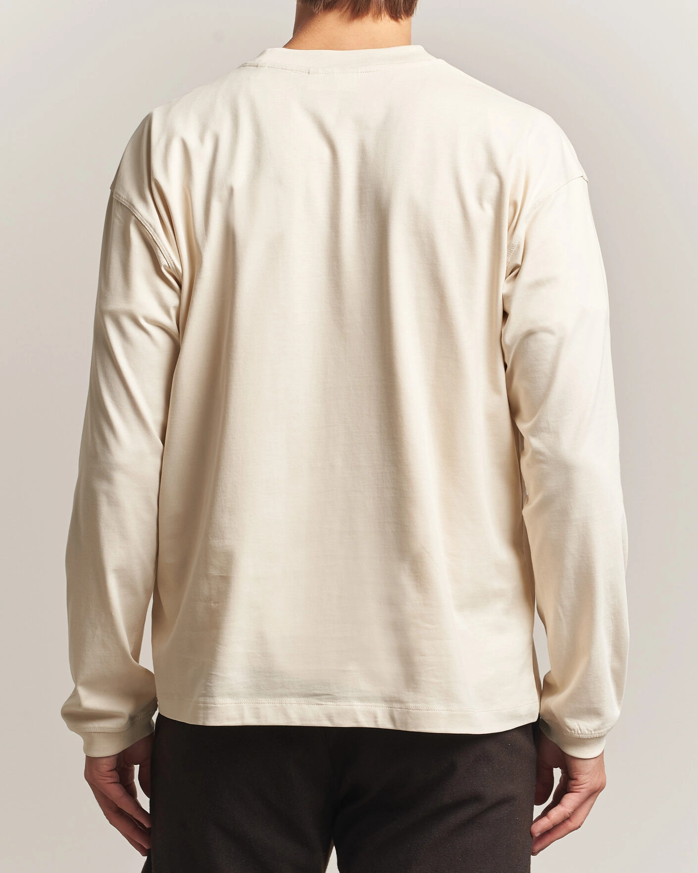 Herr | T-Shirts | NN07 | Lionel Suvin Cotton Long Sleeve T-Shirt Ivory