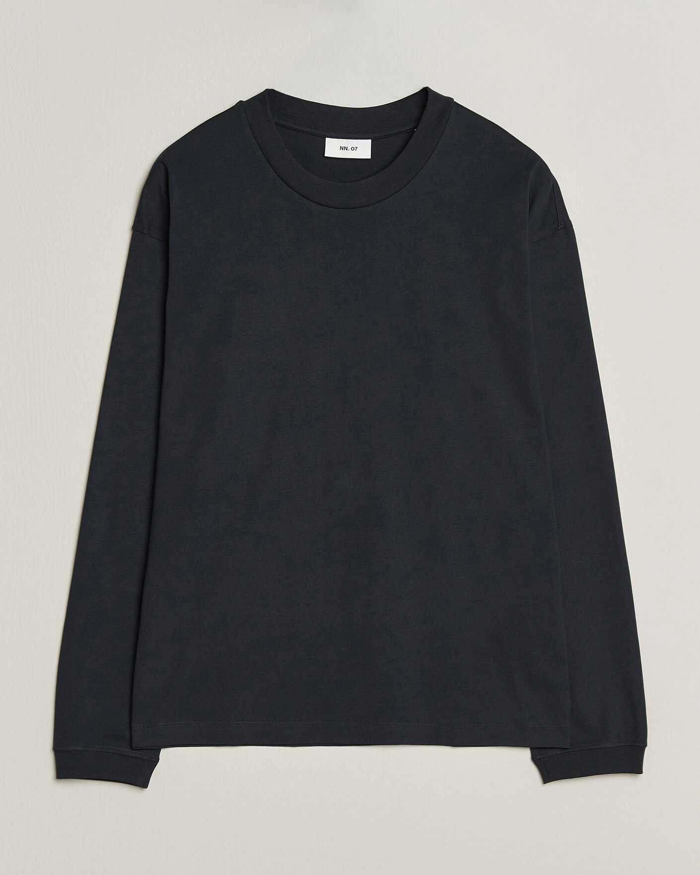 Herr | T-Shirts | NN07 | Lionel Suvin Cotton Long Sleeve T-Shirt Deep Navy