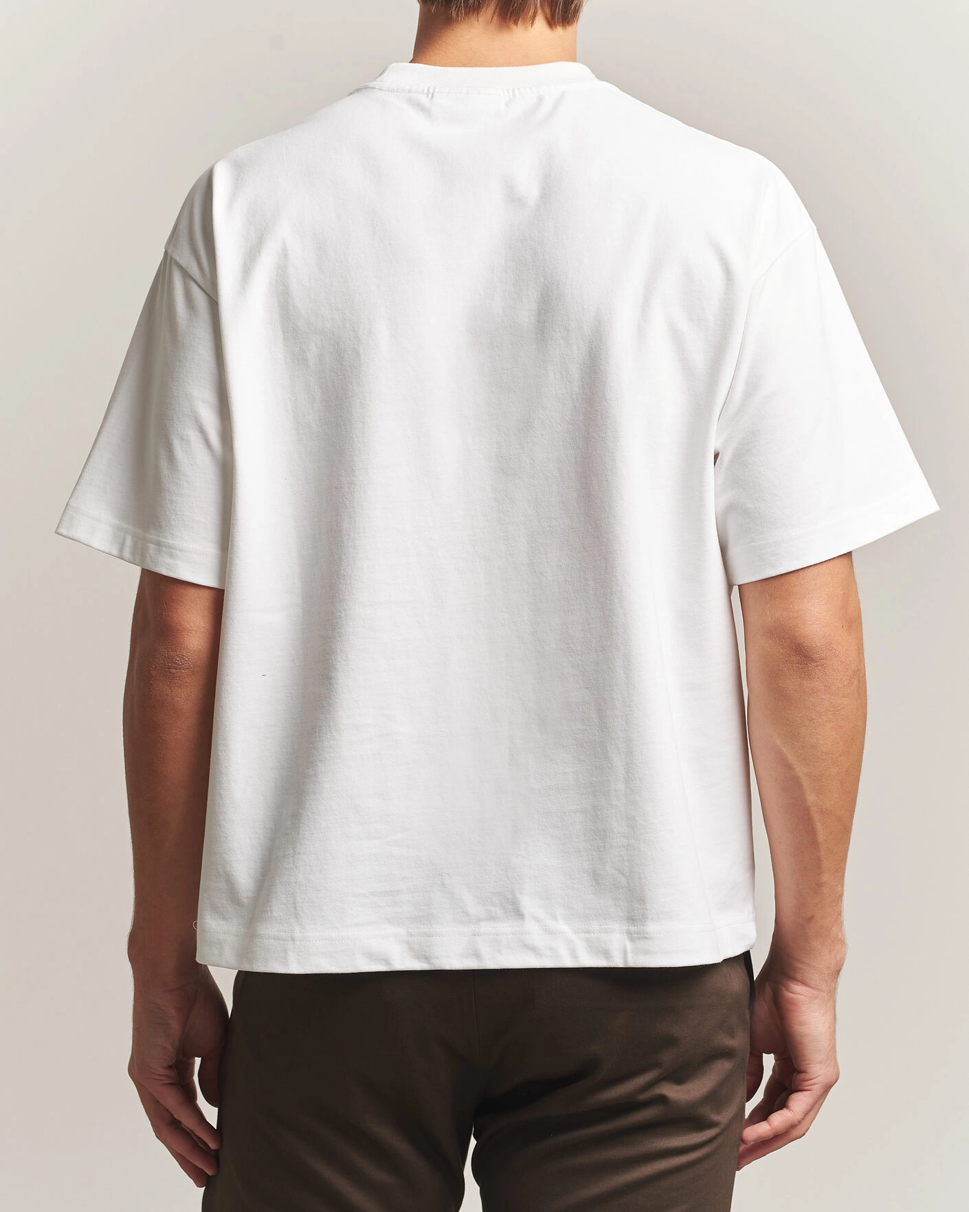 Herr | T-Shirts | NN07 | David Heavy Crew Neck T-Shirt White