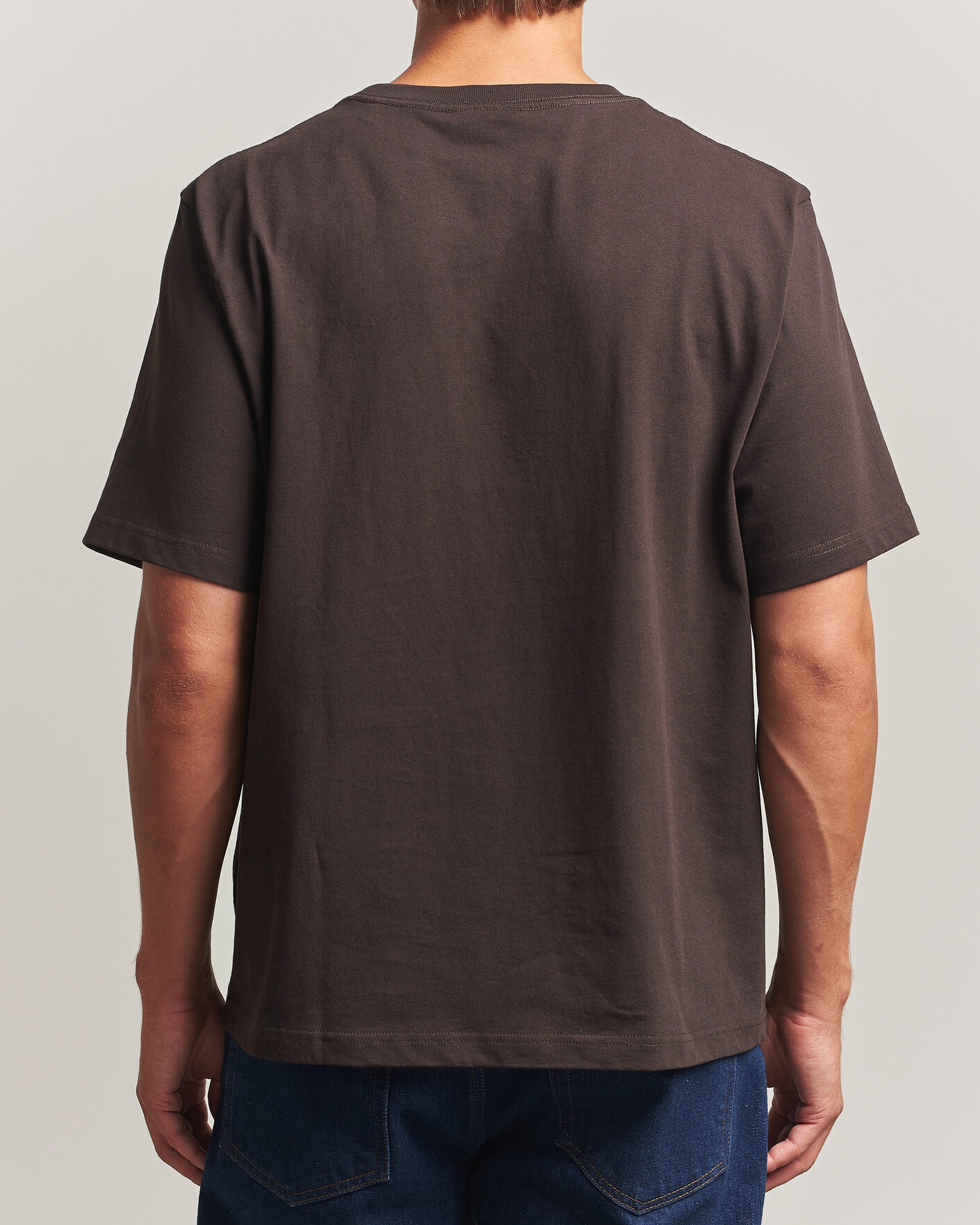 Herr | T-Shirts | NN07 | Jett Embroidered Crew Neck T-Shirt Deep Truffle