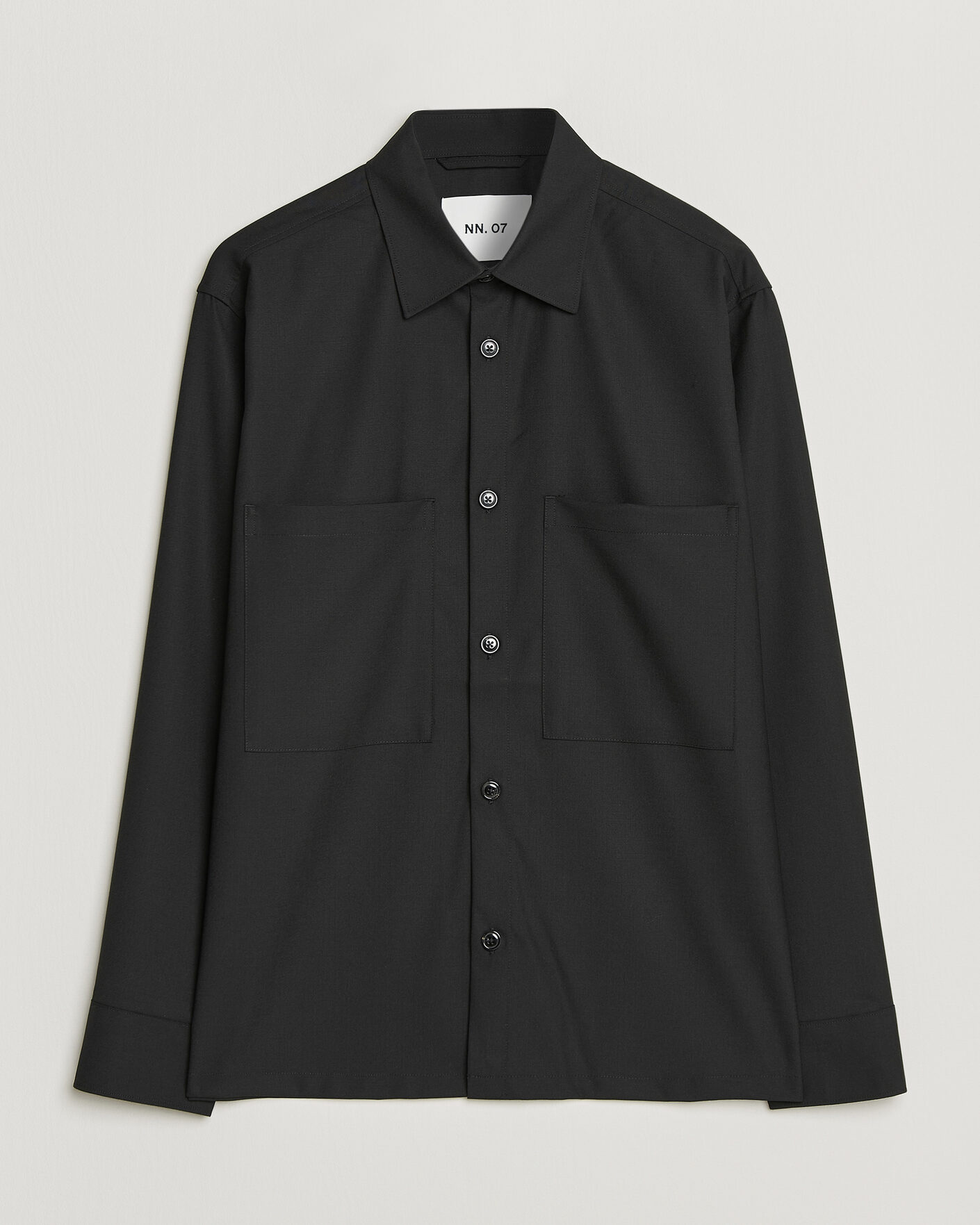 Herr | Skjortor | NN07 | Freddy Wool Overshirt Black