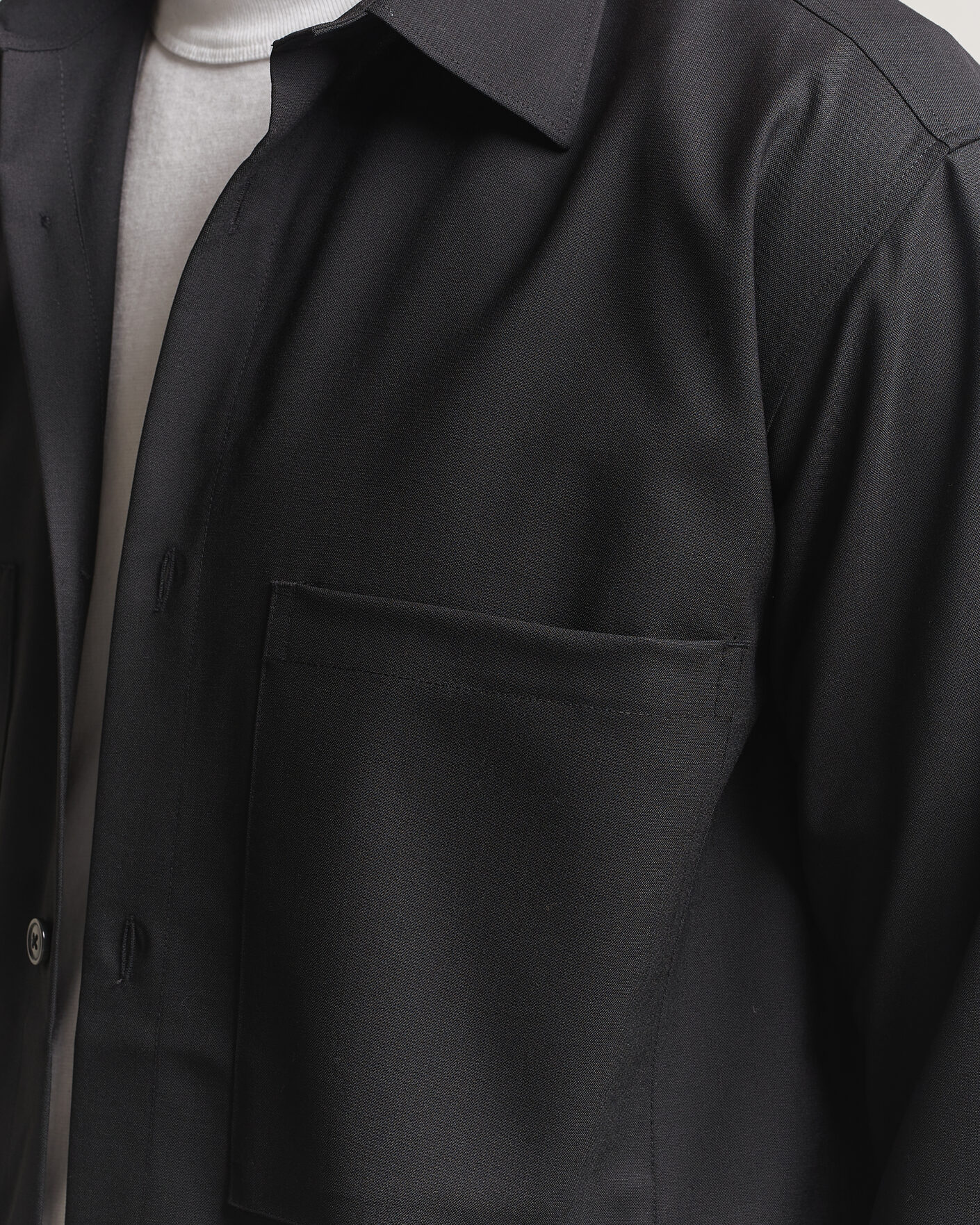 Herr | Skjortor | NN07 | Freddy Wool Overshirt Black