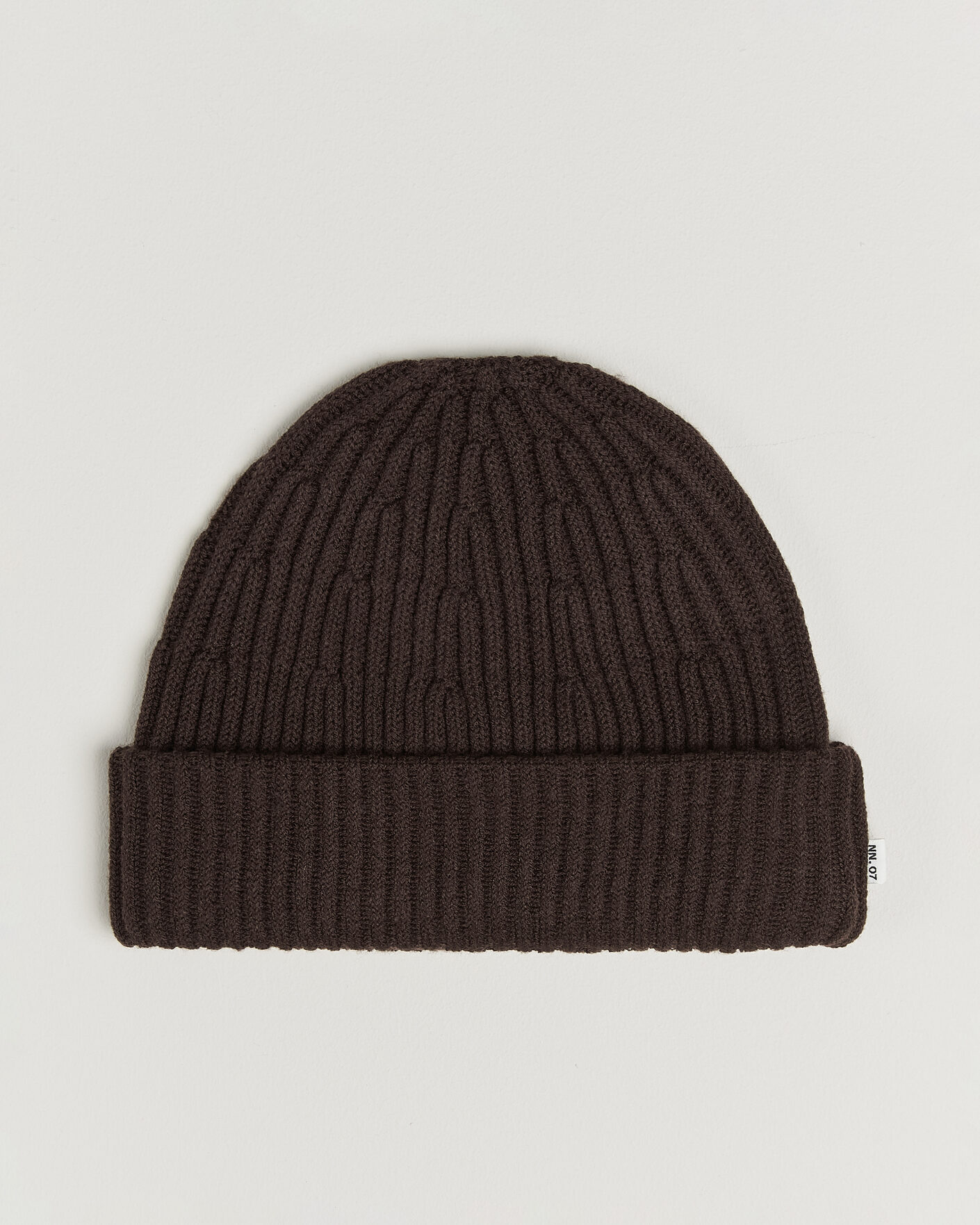 Herr | Mössor | NN07 | Wool Rib Hat Deep Truffle