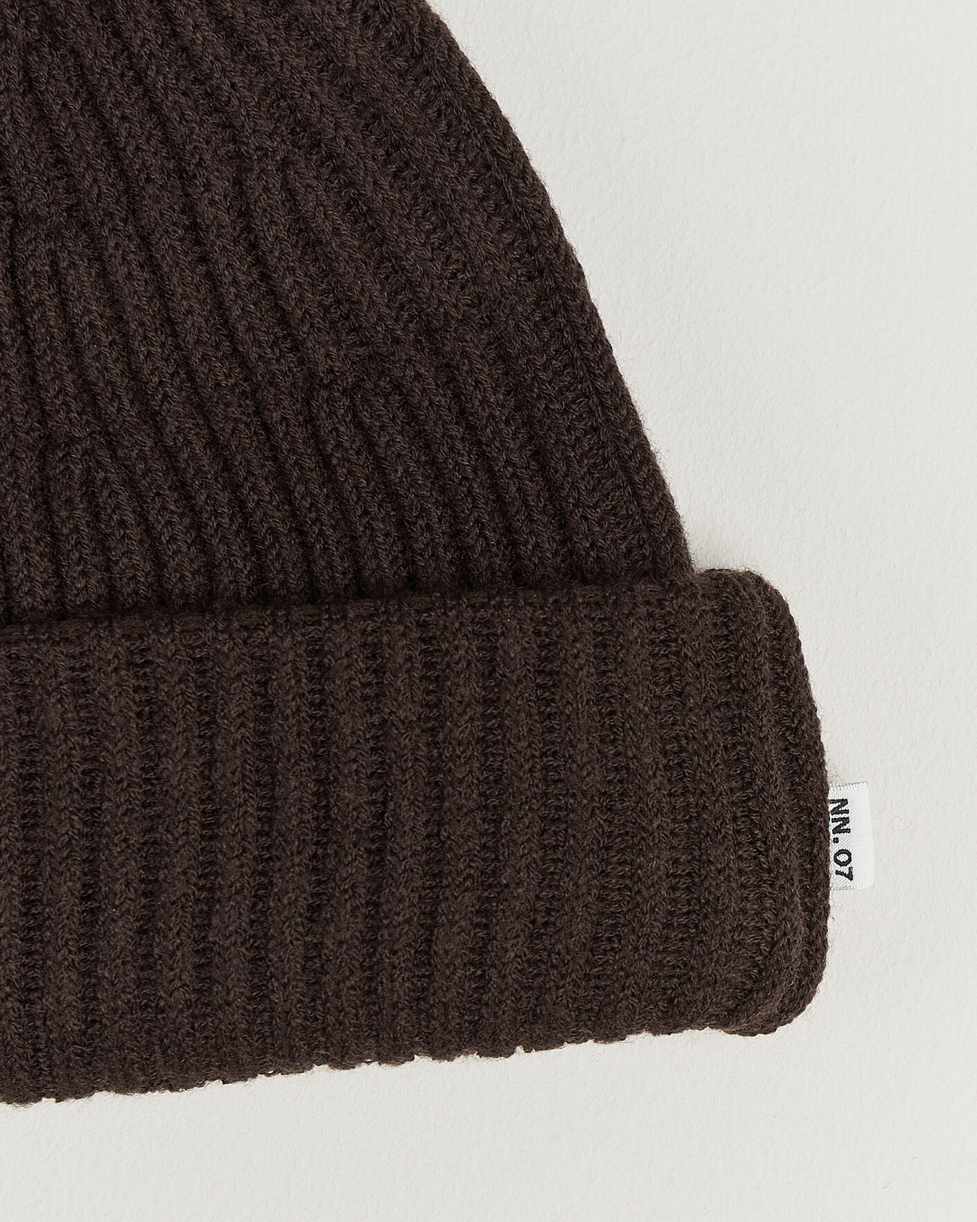 Herr | Mössor | NN07 | Wool Rib Hat Deep Truffle