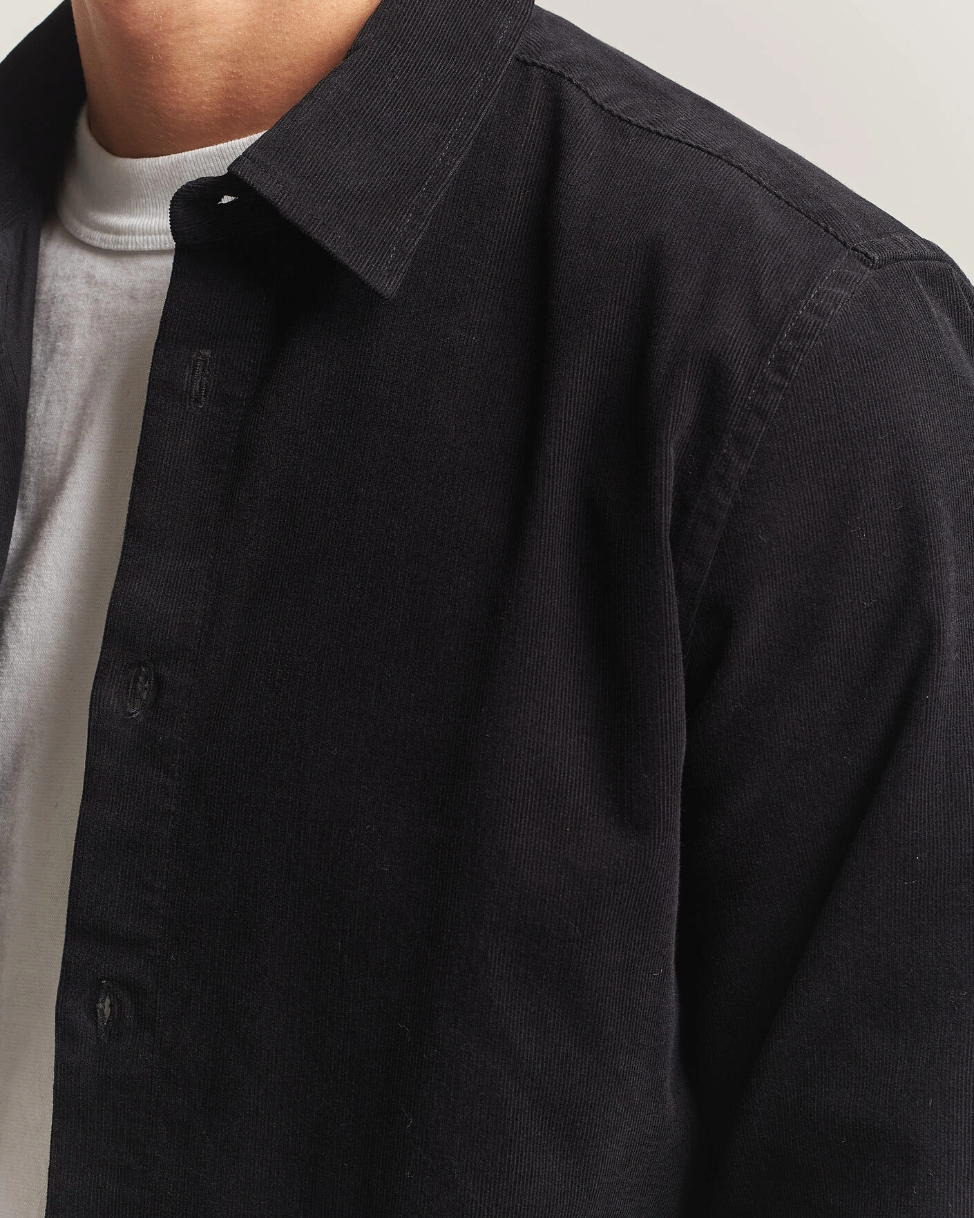 Herr | Skjortor | NN07 | Asher Baby Cord Shirt Black