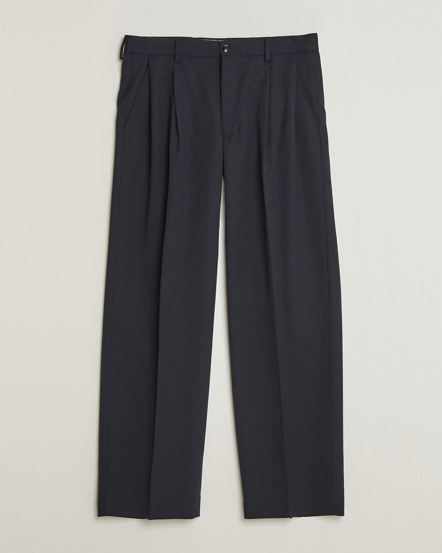 Herr | Byxor | NN07 | Justin Wool Pleated Suit Trousers Deep Navy