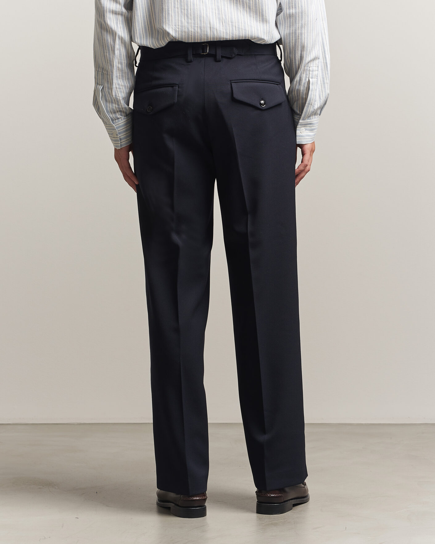 Herr | Byxor | NN07 | Justin Wool Pleated Suit Trousers Deep Navy
