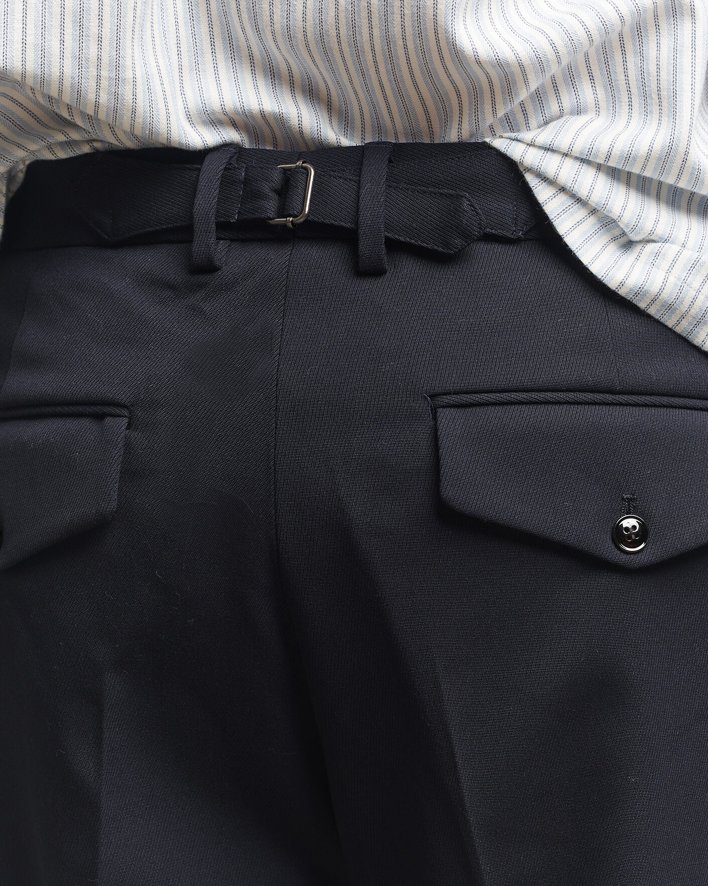 Herr | Byxor | NN07 | Justin Wool Pleated Suit Trousers Deep Navy