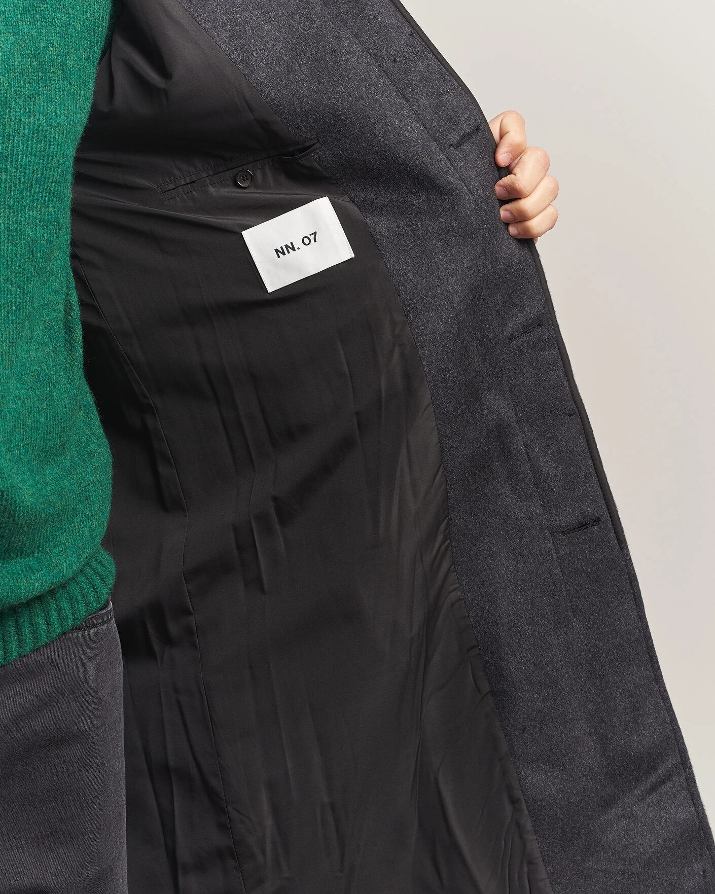 Herr | Jackor | NN07 | Gibson Wool/Cashmere Coat Dark Grey