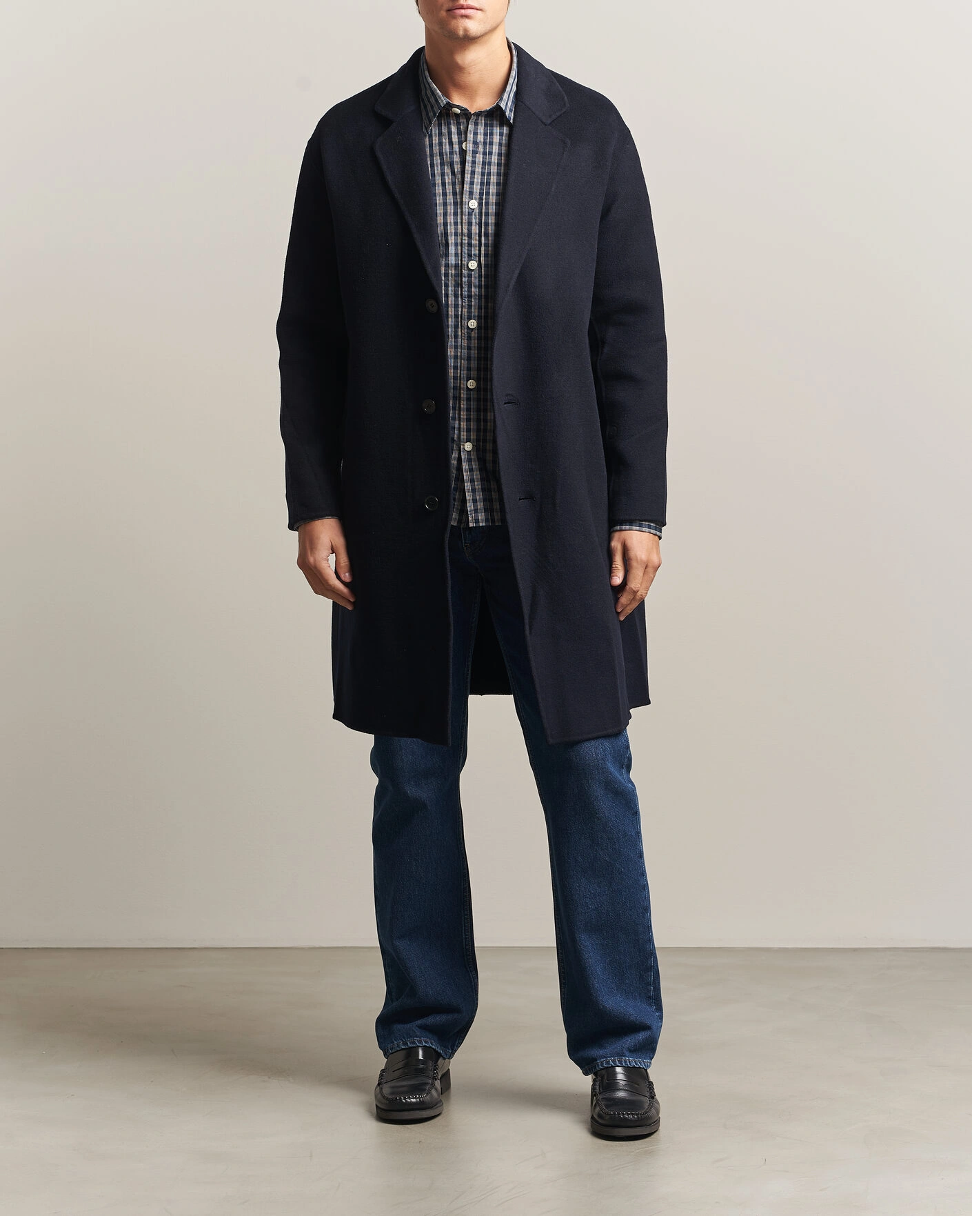 Herr | Jackor | NN07 | Kendrick Wool Coat Navy Blue