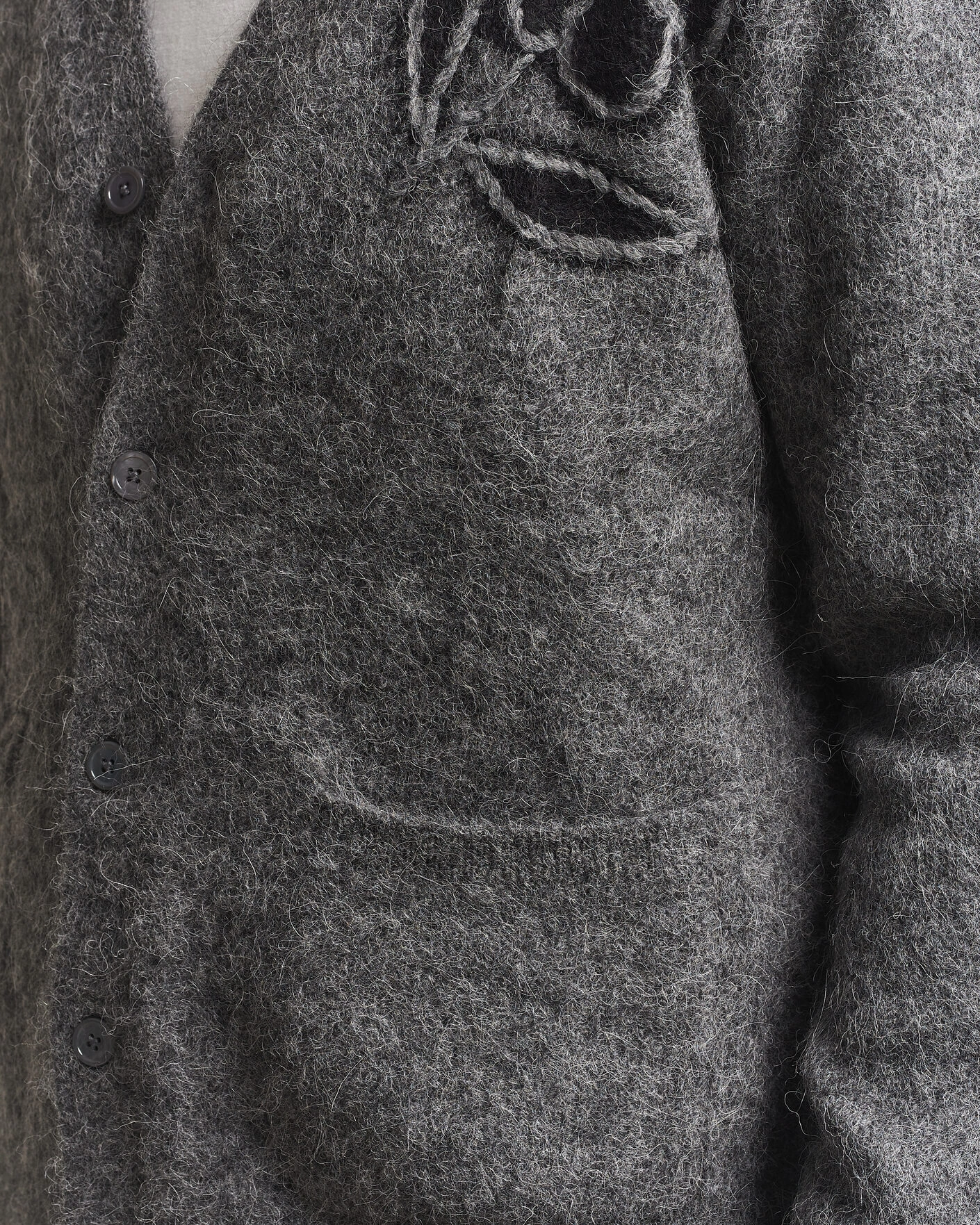 Herr | Tröjor | NN07 | Kyle Alpaca Knitted Cardigan Dark Grey Melange