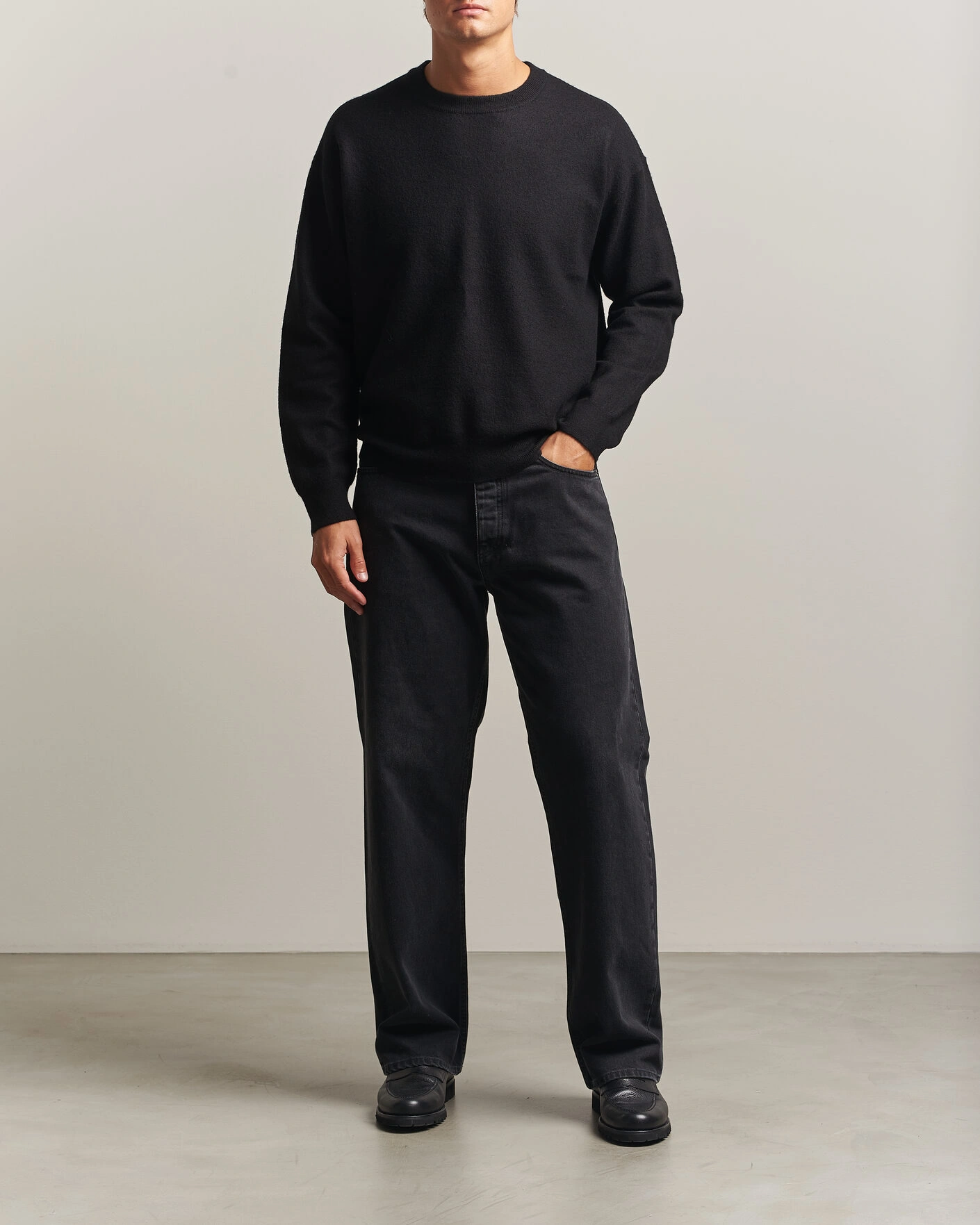 Herr | Tröjor | NN07 | Jasper Soft Boiled Wool Sweater Black