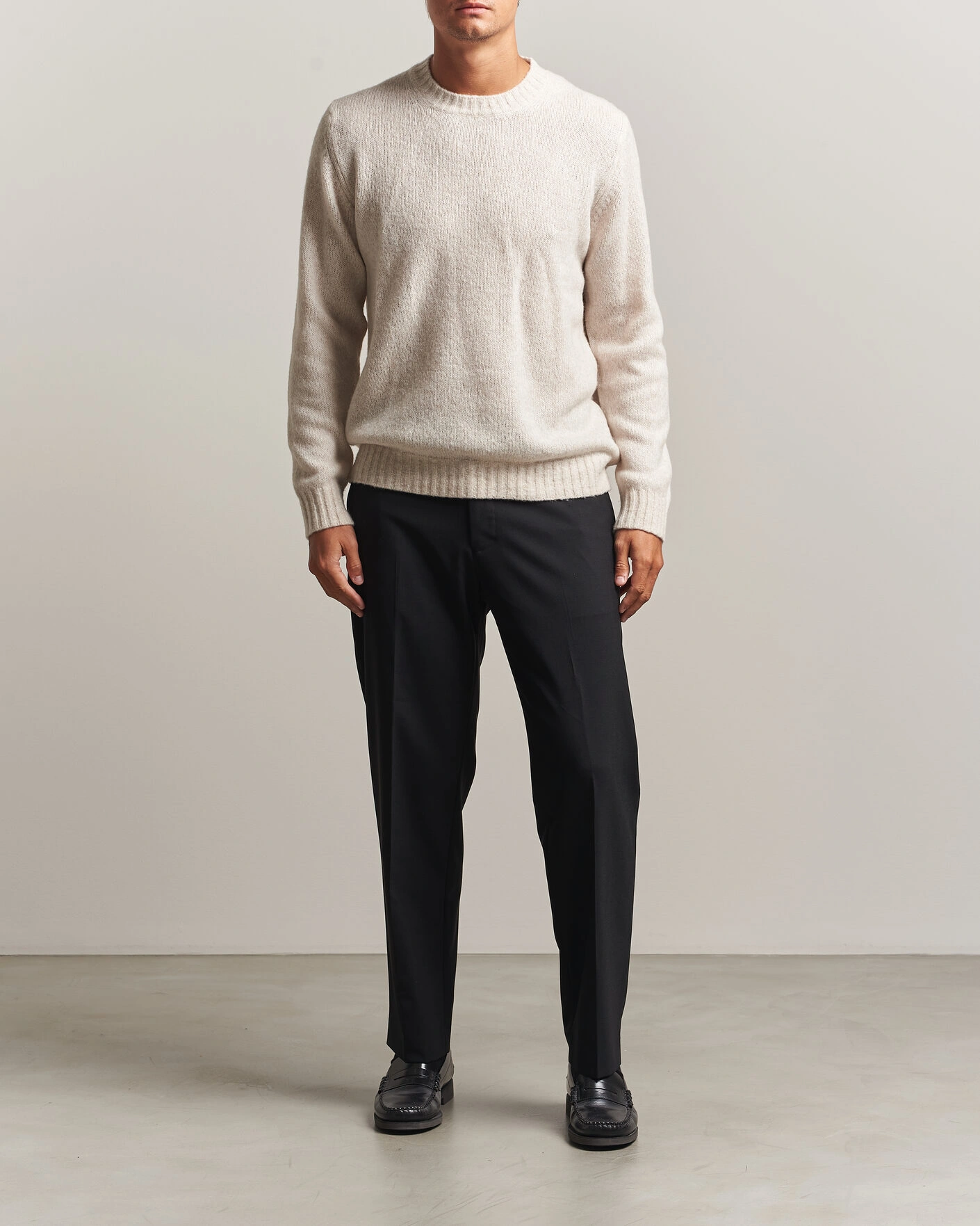 Herr | Byxor | NN07 | Brendan Wool Drawstring Trousers Black
