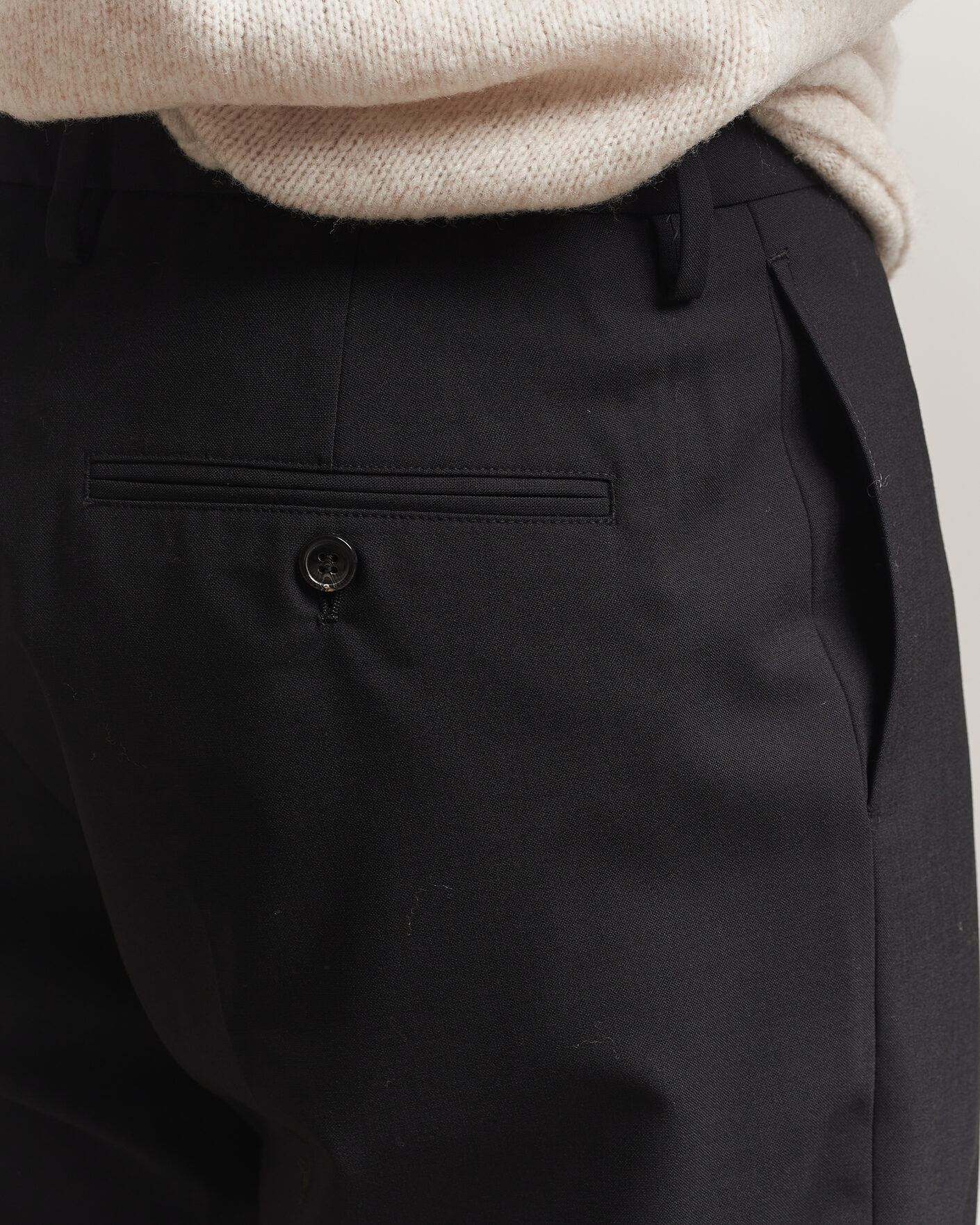 Herr | Byxor | NN07 | Brendan Wool Drawstring Trousers Black