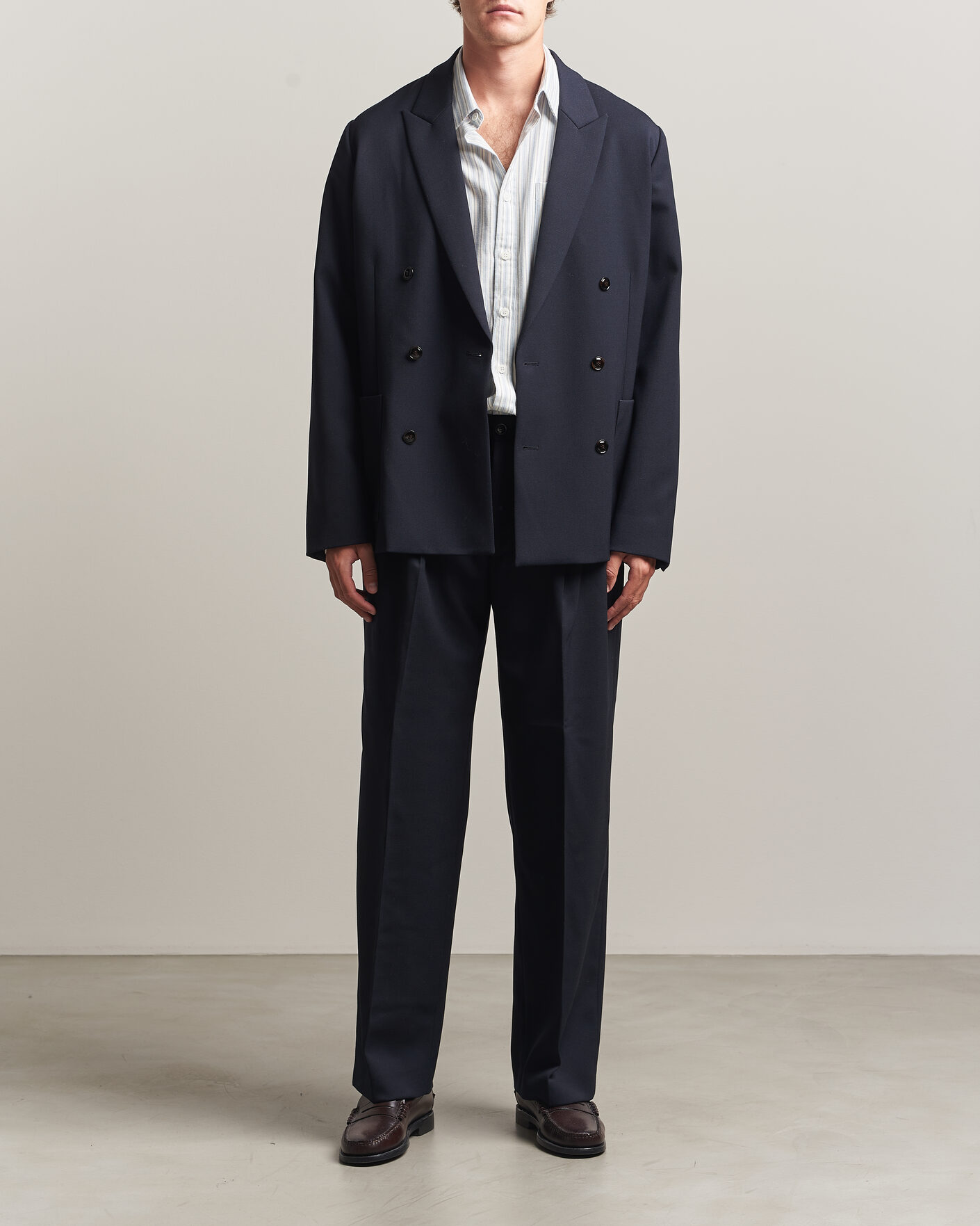 Herr | Kavajer | NN07 | Jordin Wool Double Breasted Blazer Deep Navy