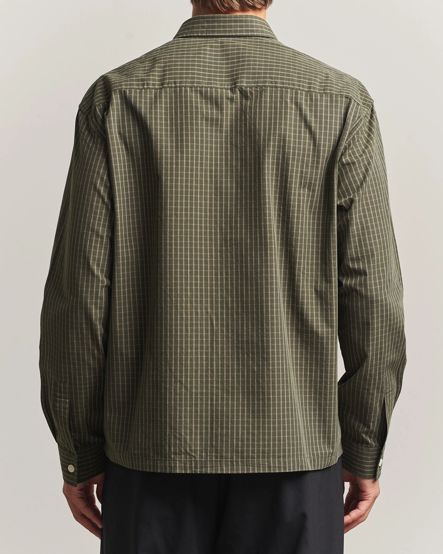 Herr | Skjortor | NN07 | Deon Peached Cotton Checked Shirt Green