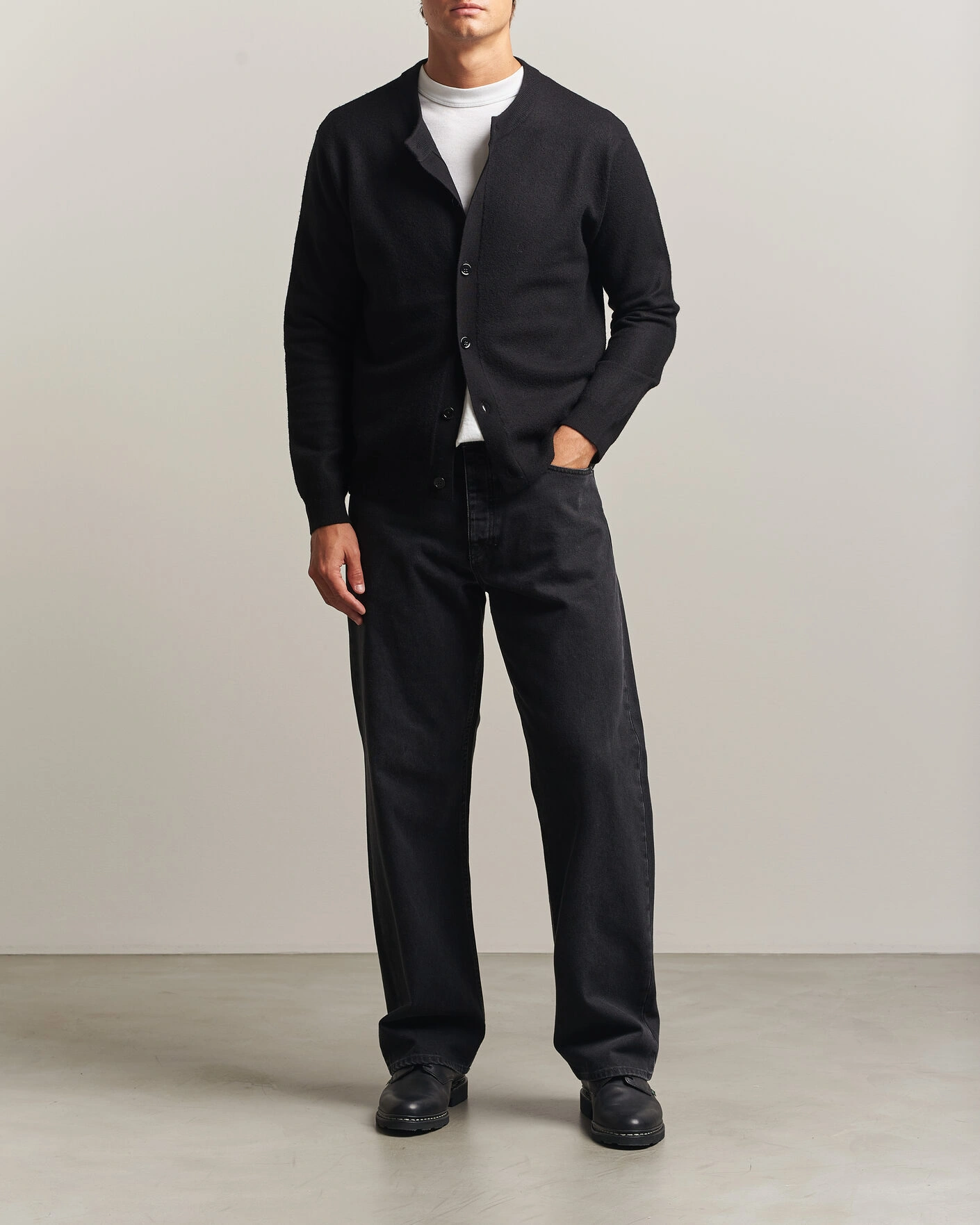 Herr | Tröjor | NN07 | Jasper Soft Boiled Wool Cardigan Black