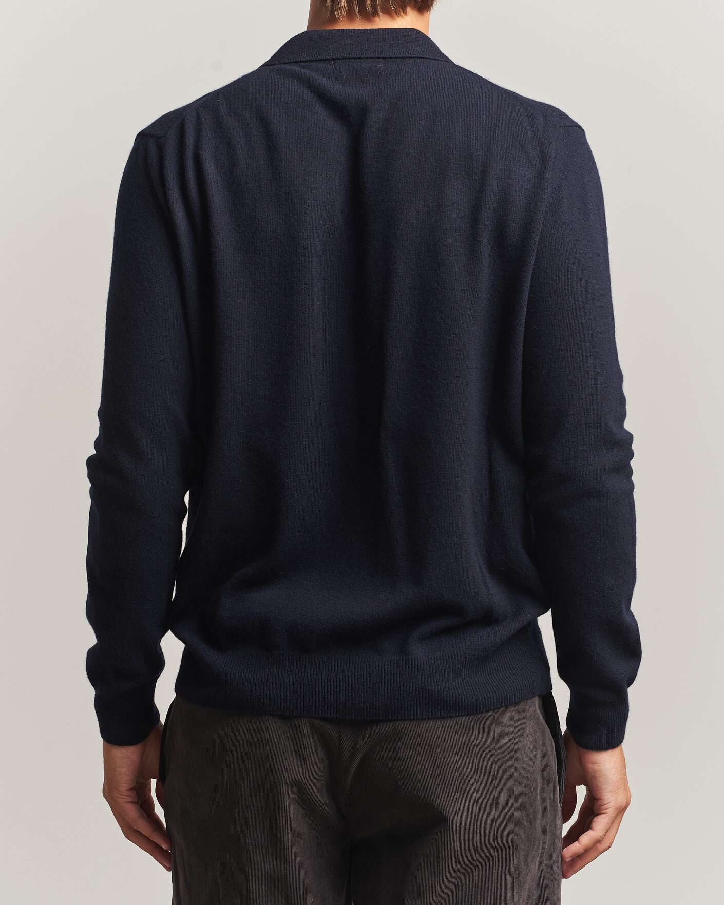 Herr | Tröjor | Oscar Jacobson | Pepe Wool/Cashmere Polo Navy