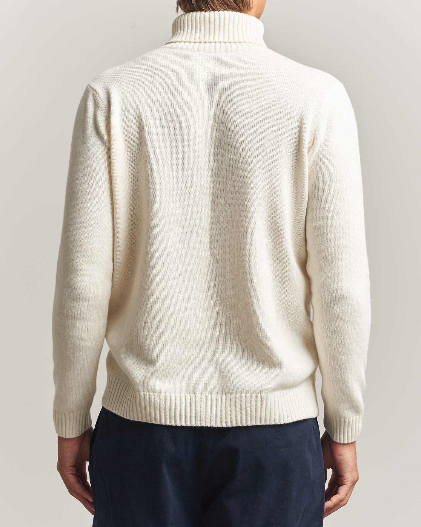 Herr | Tröjor | Oscar Jacobson | Seppo Cable Knitted Rollneck White