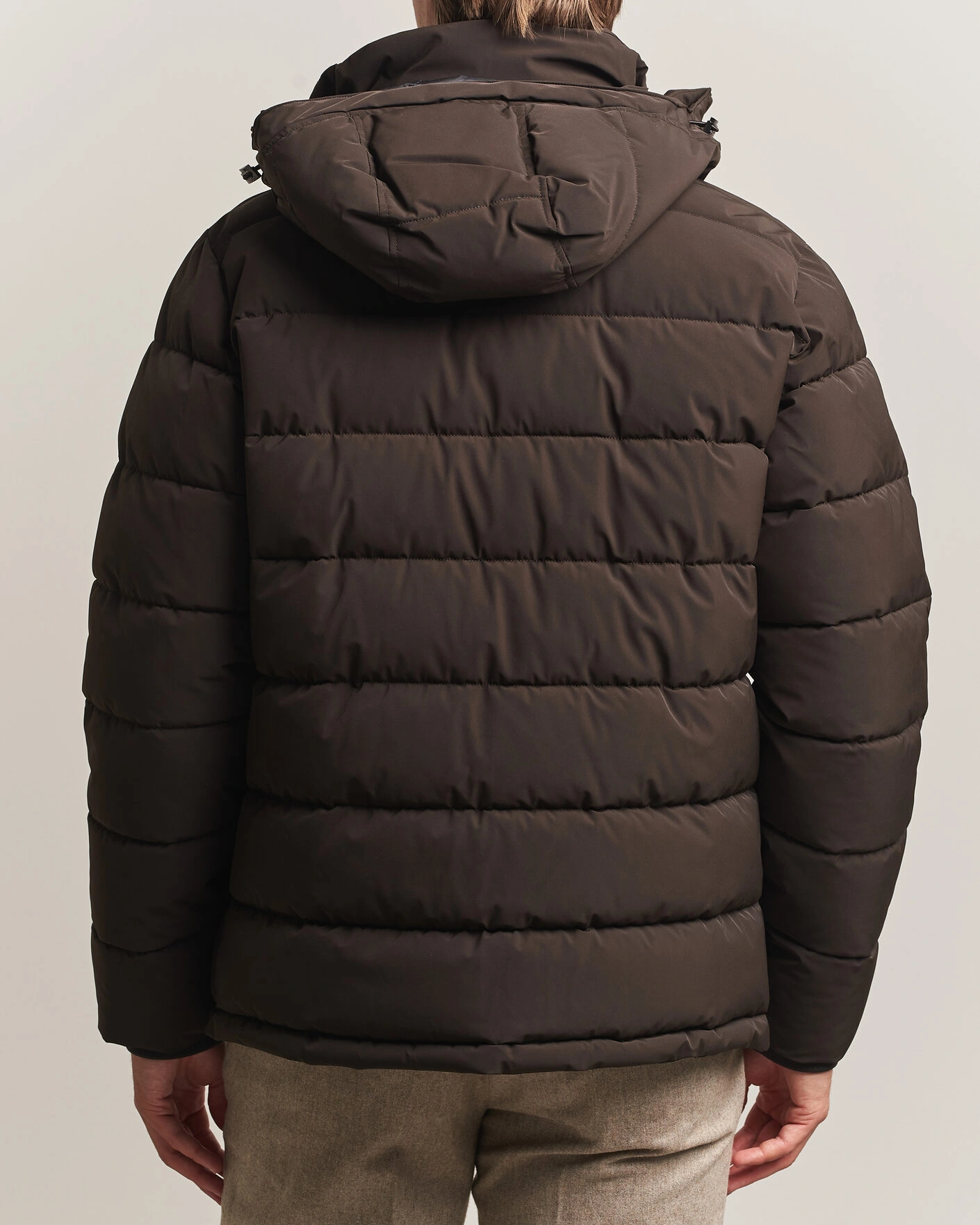 Herr | Jackor | Oscar Jacobson | Hooded Puffer Jacket Brown