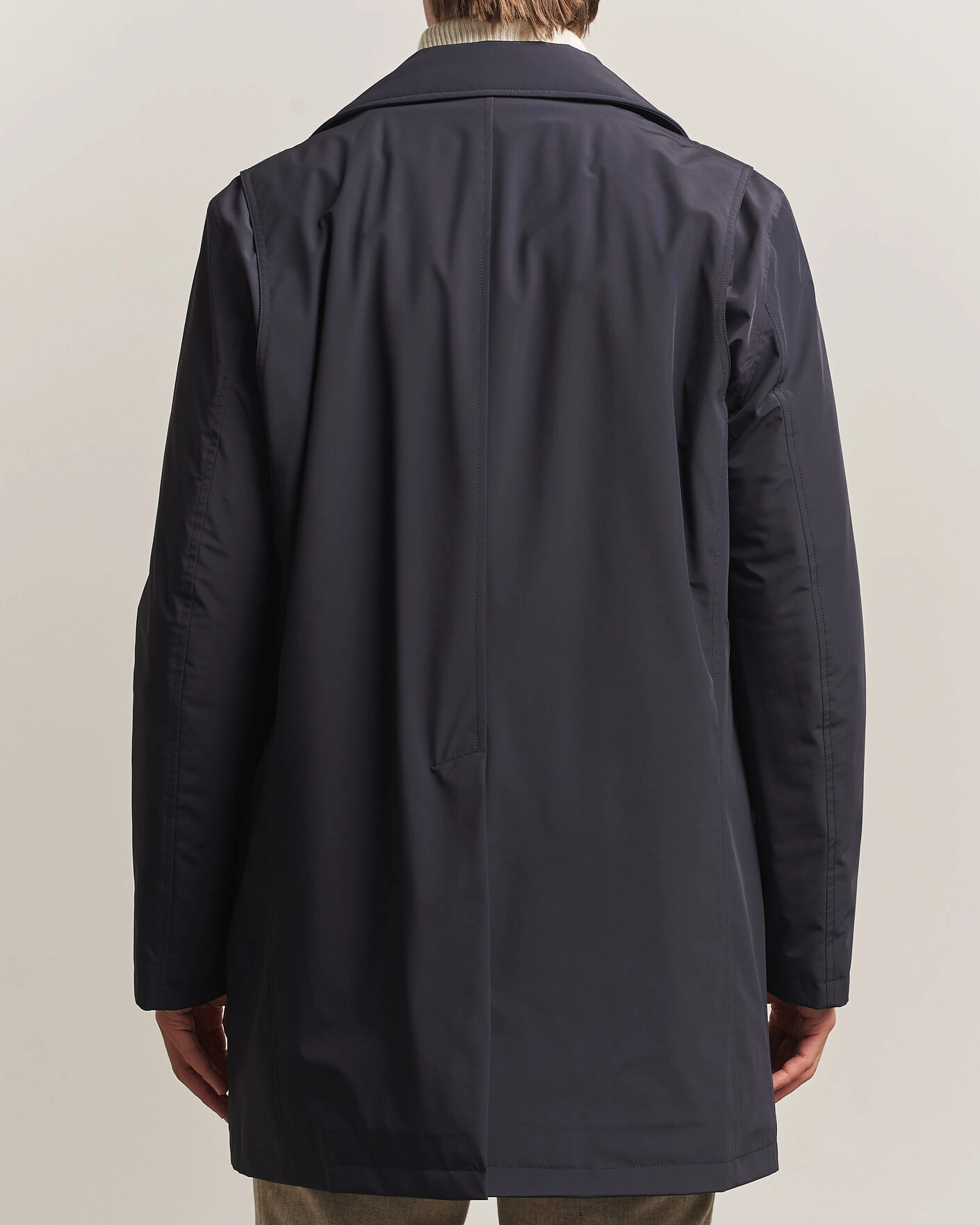 Herr | Jackor | Oscar Jacobson | Zipped Padded Car Coat Navy