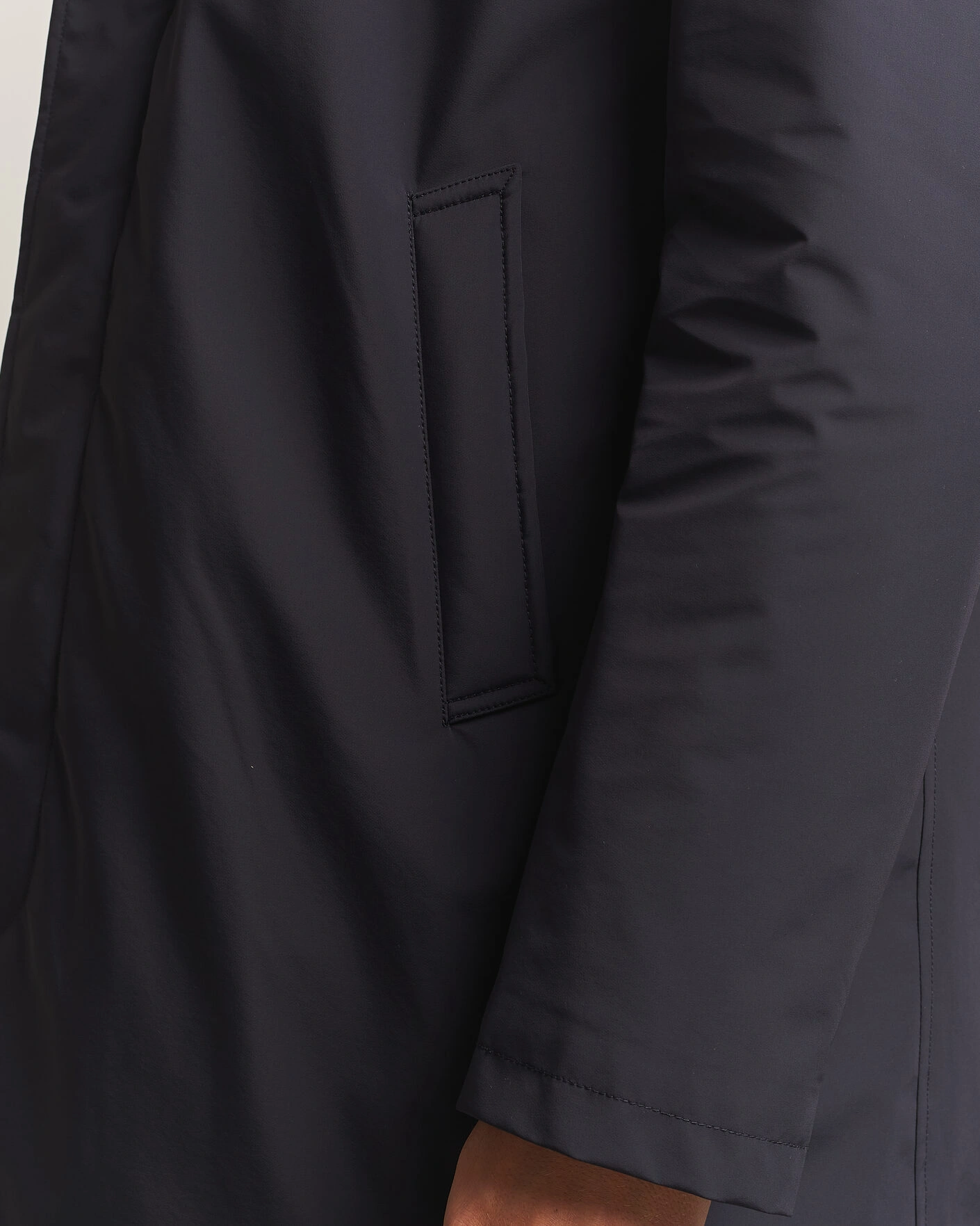 Herr | Jackor | Oscar Jacobson | Zipped Padded Car Coat Navy