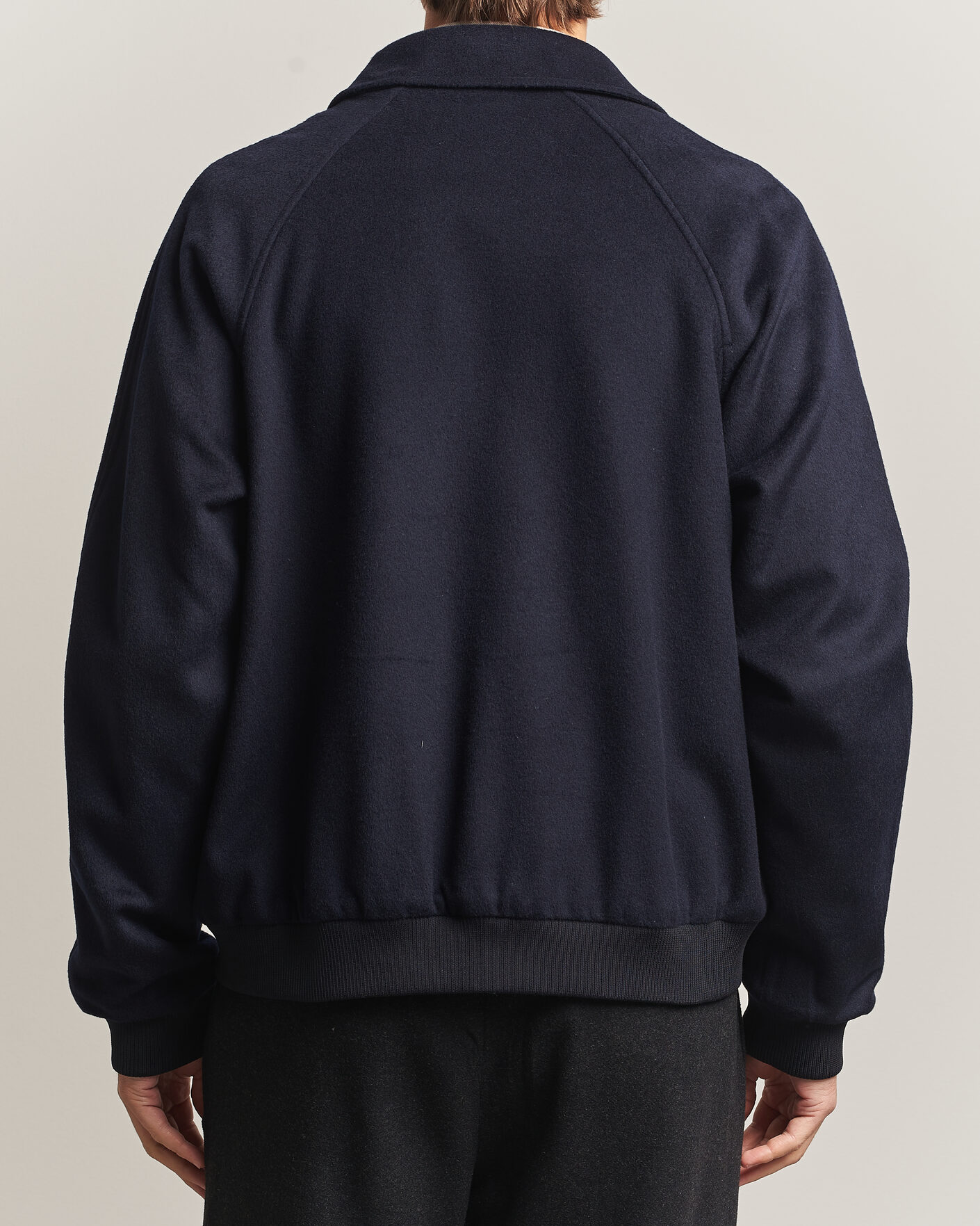 Herr | Jackor | Oscar Jacobson | Aviator Wool Jacket Navy