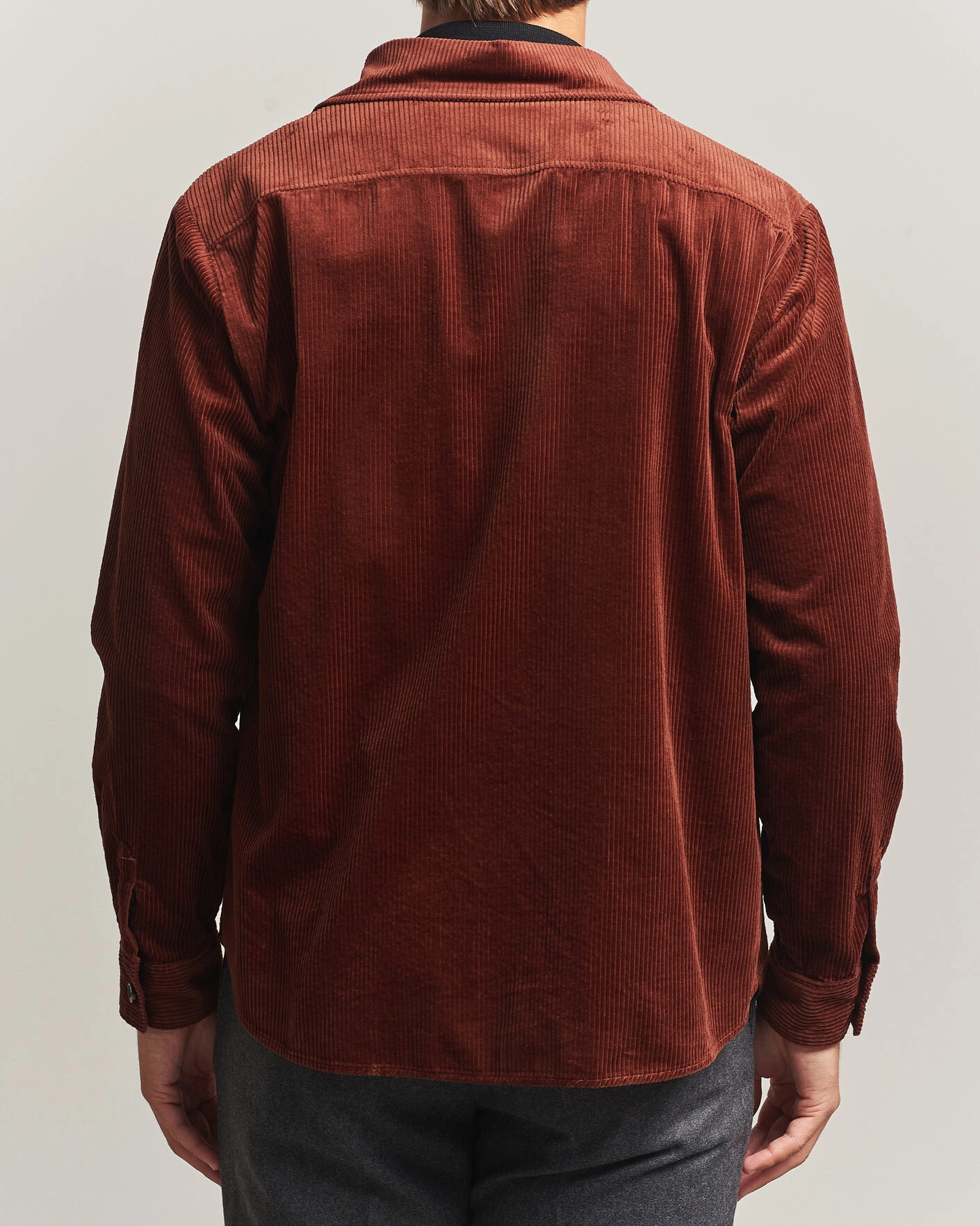 Herr | Skjortor | Oscar Jacobson | Magnus Cord Shirt Jacket Burgundy