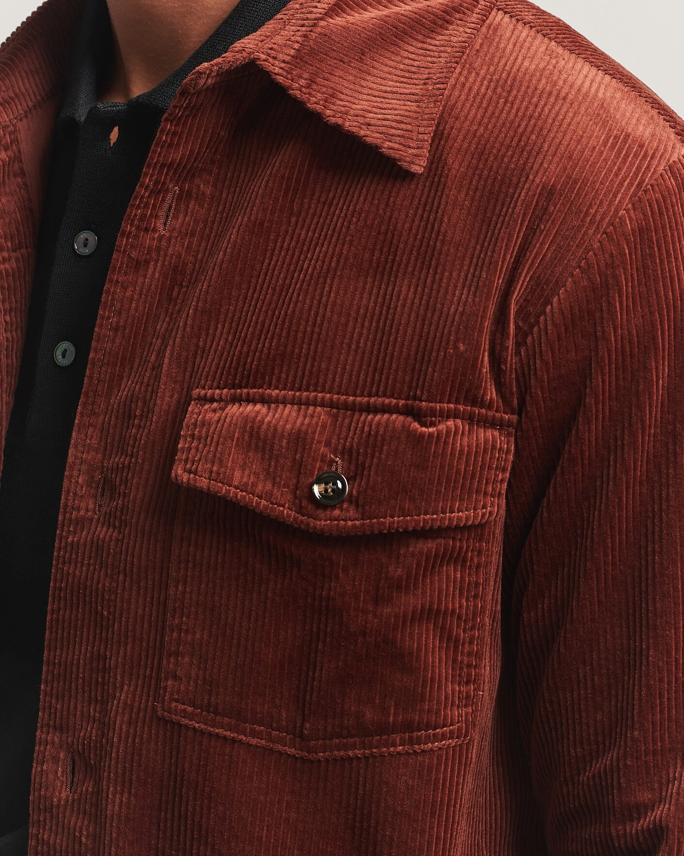 Herr | Skjortor | Oscar Jacobson | Magnus Cord Shirt Jacket Burgundy