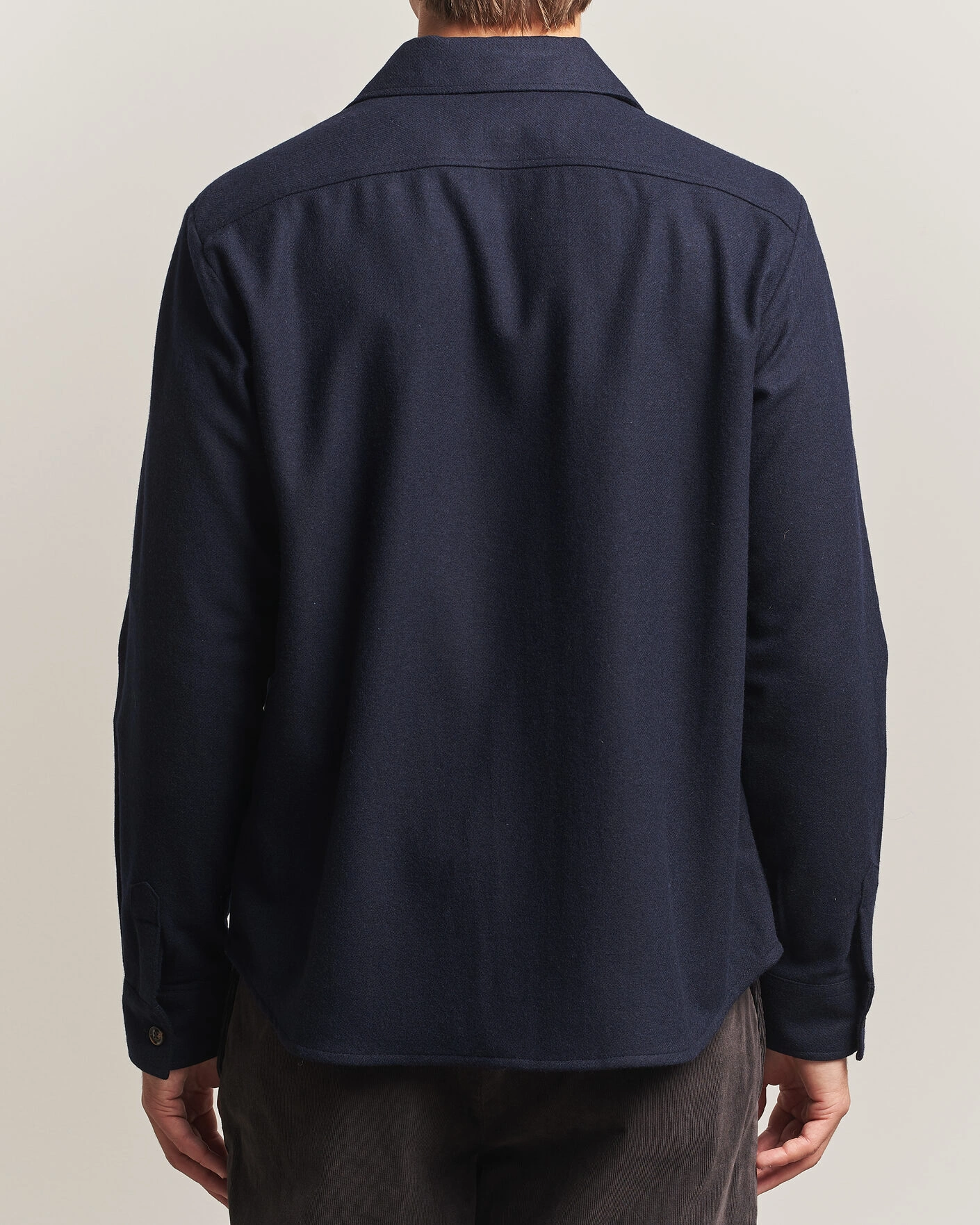 Herr | Skjortor | Oscar Jacobson | Magnus Wool Shirt Jacket Navy