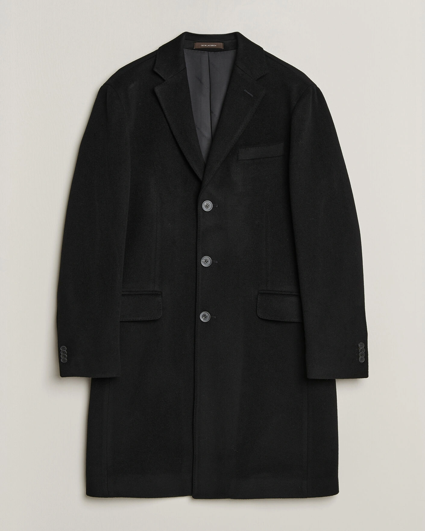 Herr | Jackor | Oscar Jacobson | Sergio Wool Coat Black