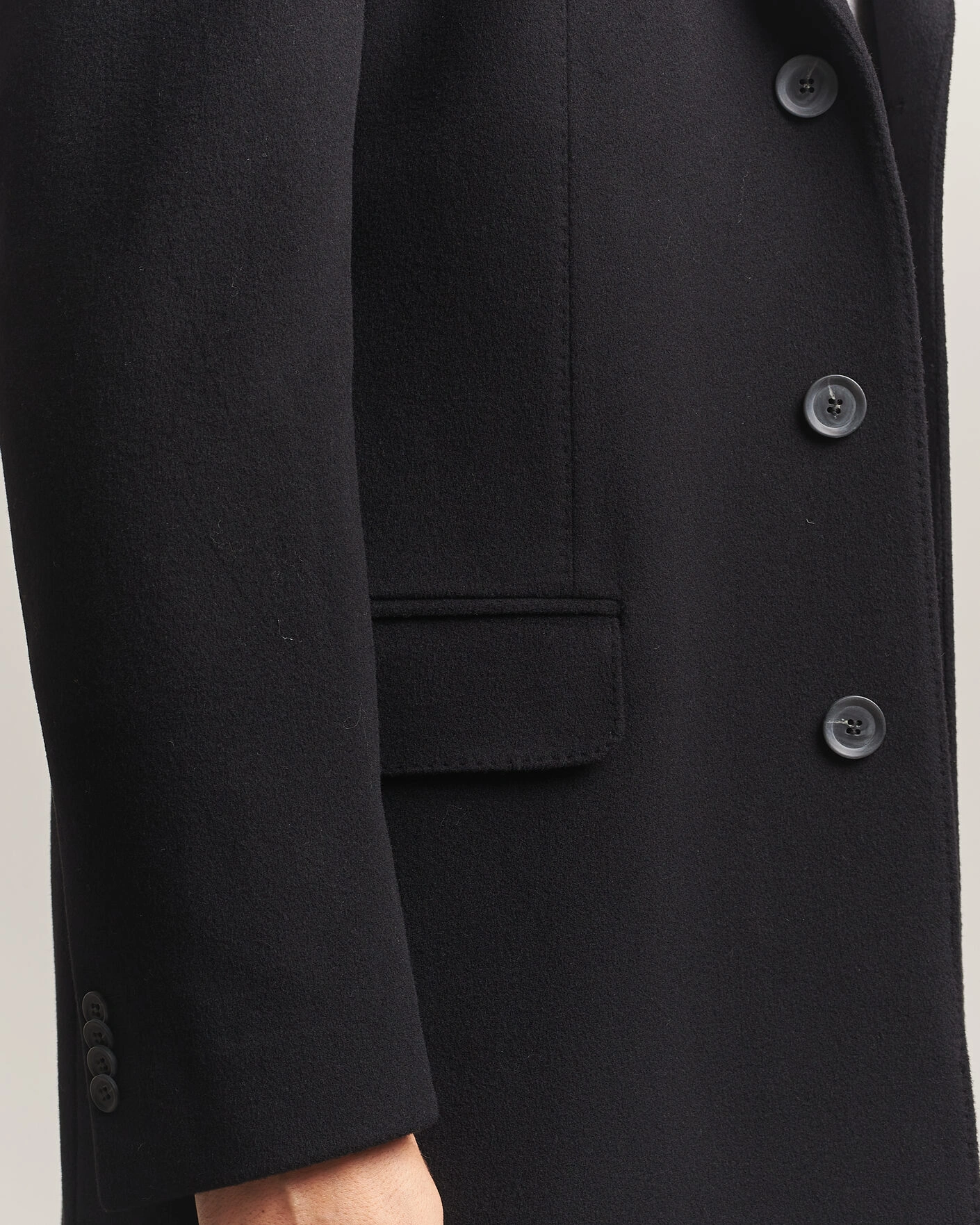 Herr | Jackor | Oscar Jacobson | Sergio Wool Coat Black