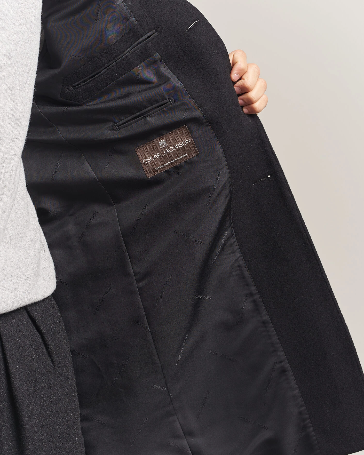 Herr | Jackor | Oscar Jacobson | Sergio Wool Coat Black