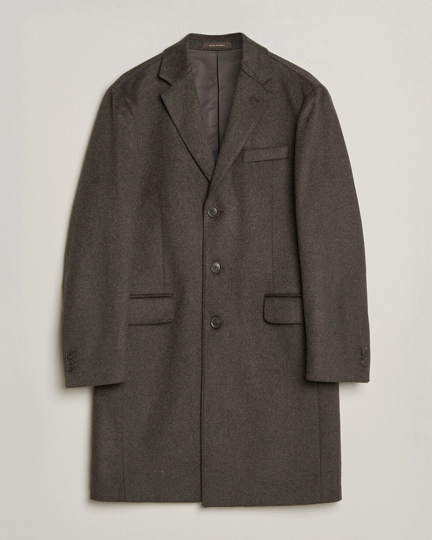 Herr | Jackor | Oscar Jacobson | Sergio Wool Coat Brown
