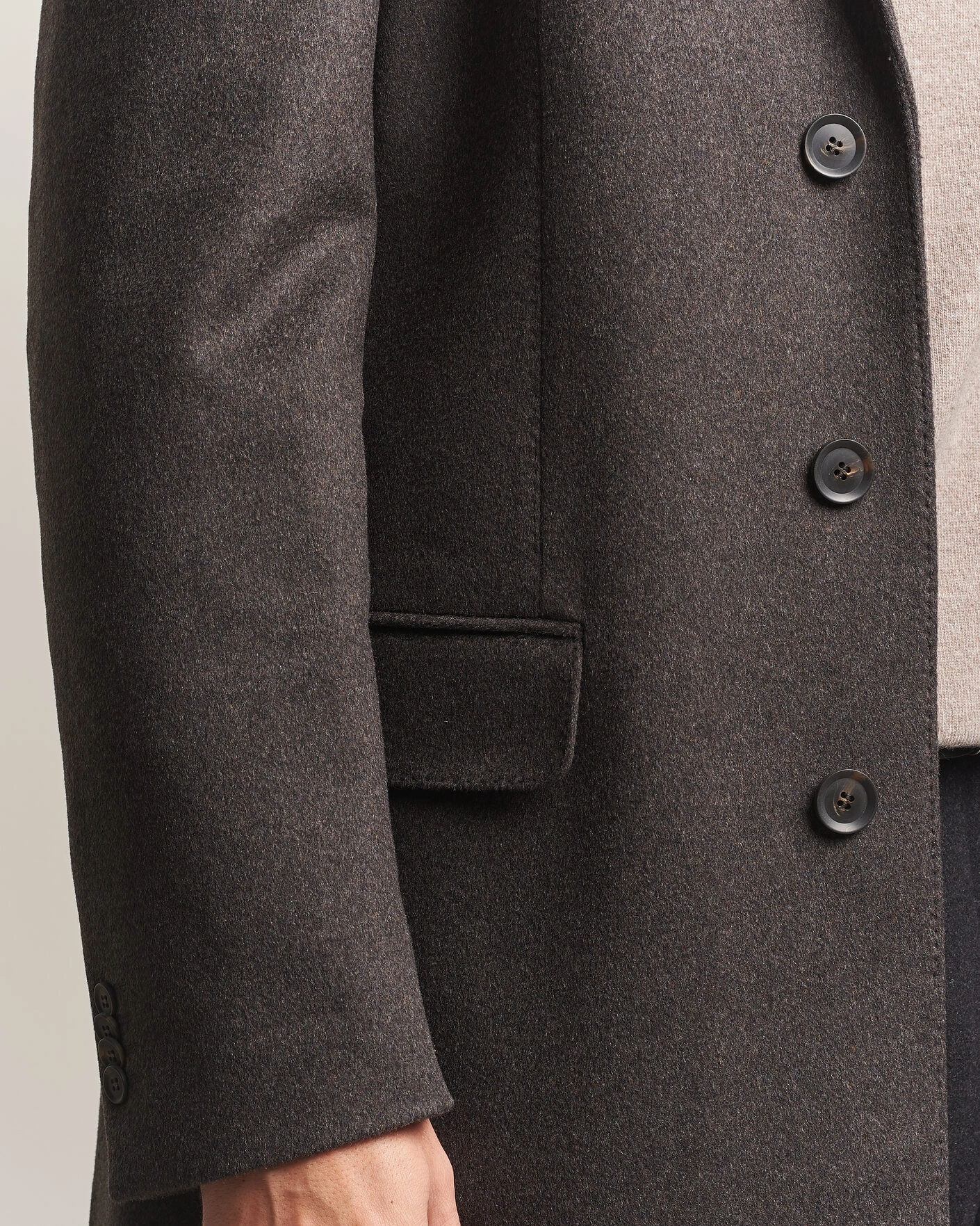 Herr | Jackor | Oscar Jacobson | Sergio Wool Coat Brown