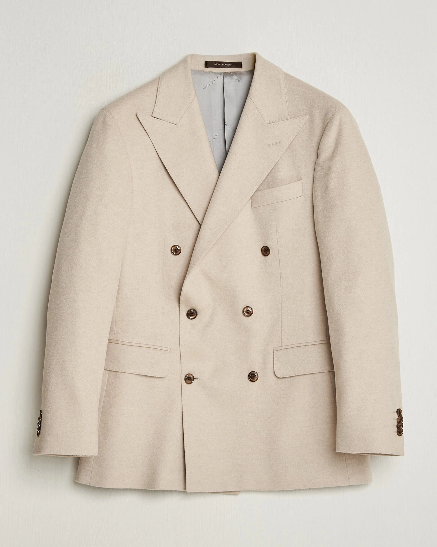 Herr | Kavajer | Oscar Jacobson | Richard Wool/Cashmere DB Blazer Creme
