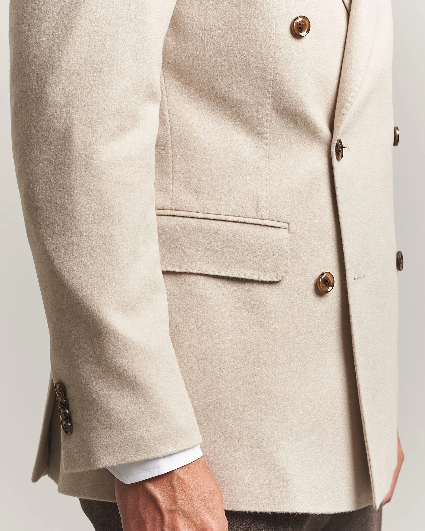 Herr | Kavajer | Oscar Jacobson | Richard Wool/Cashmere DB Blazer Creme