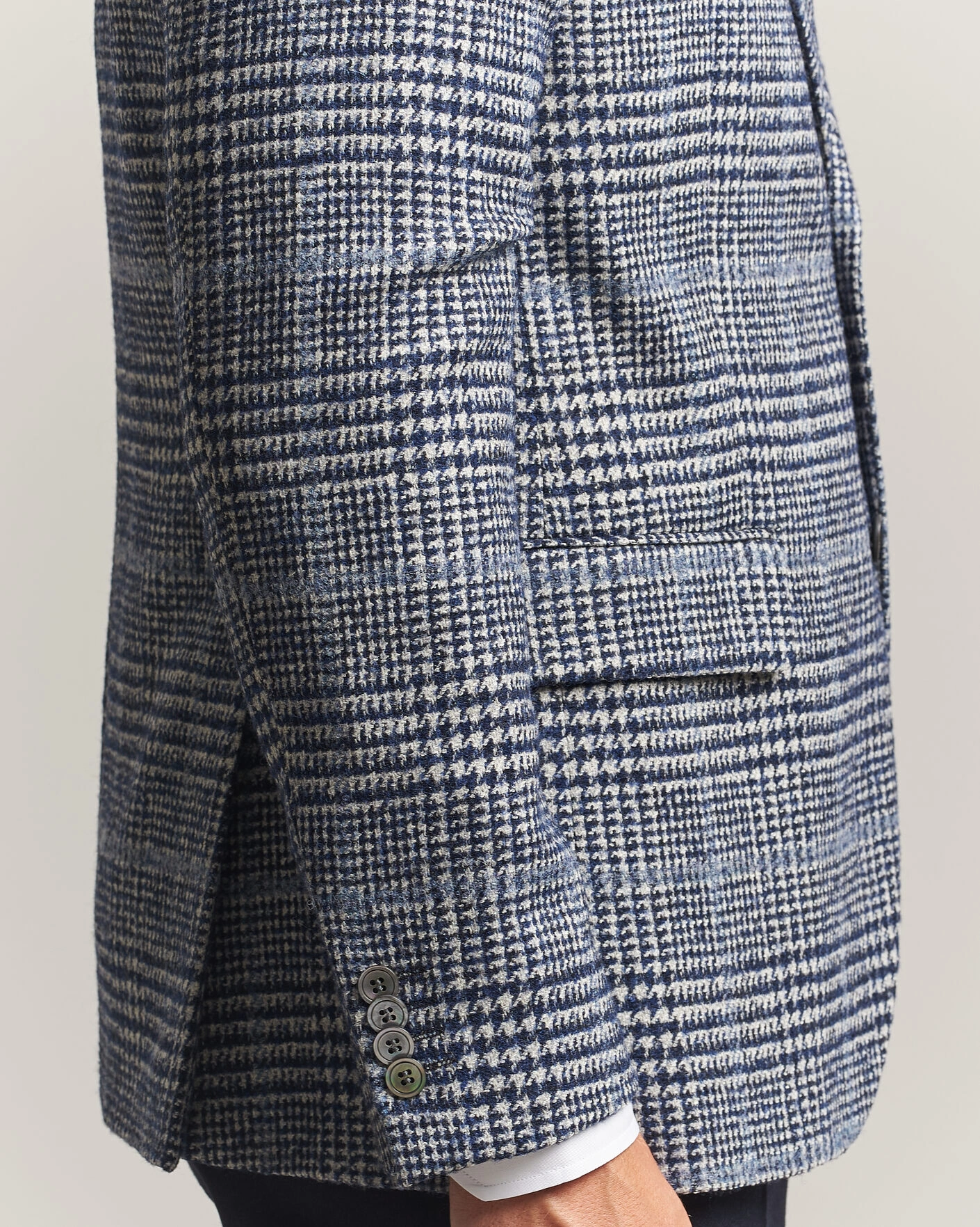 Herr | Kavajer | Oscar Jacobson | Fogerty Checked Wool/Alpaca Blazer Blue