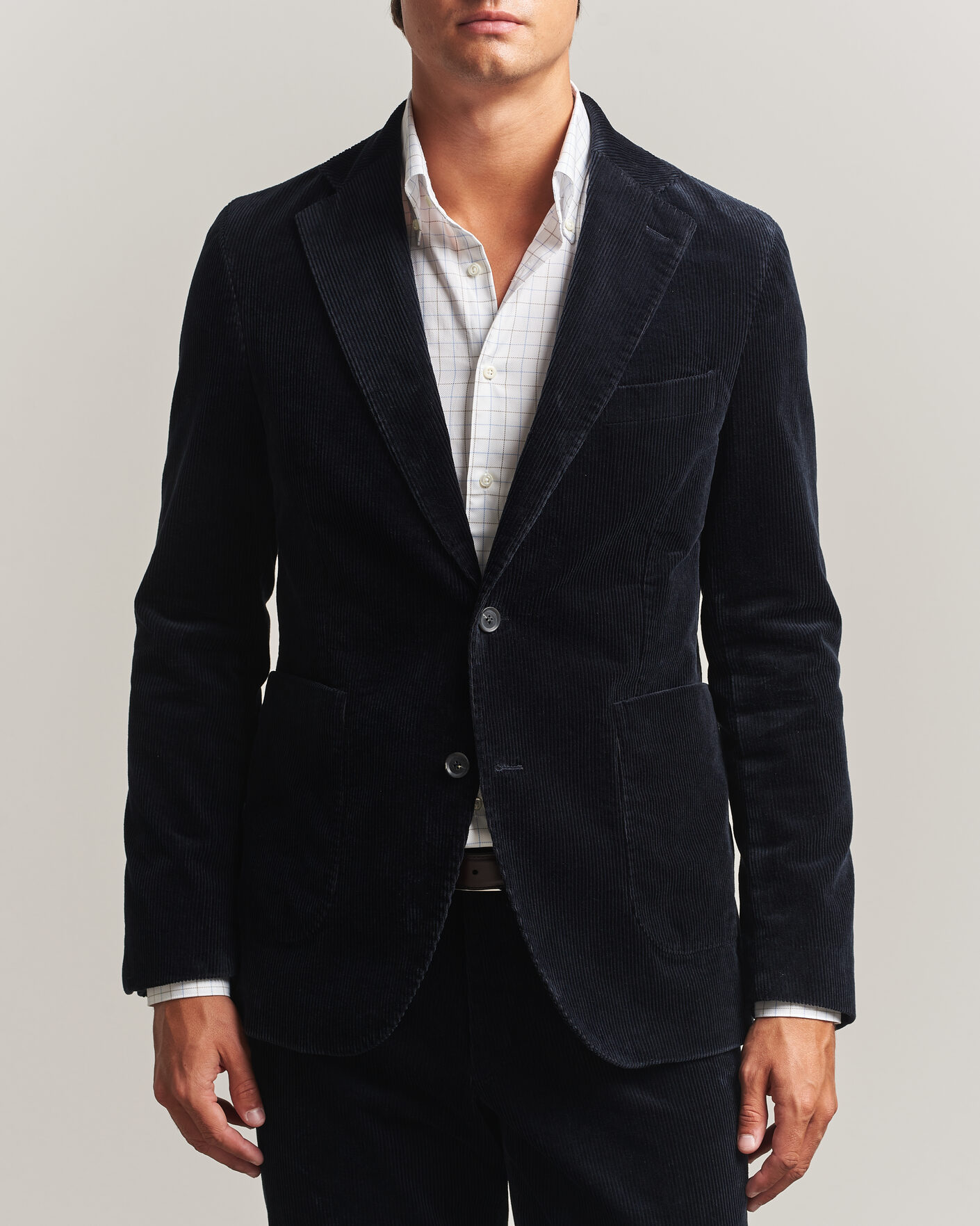 Herr | Kavajer | Oscar Jacobson | Fogerty Patch Pocket Cord Blazer Navy