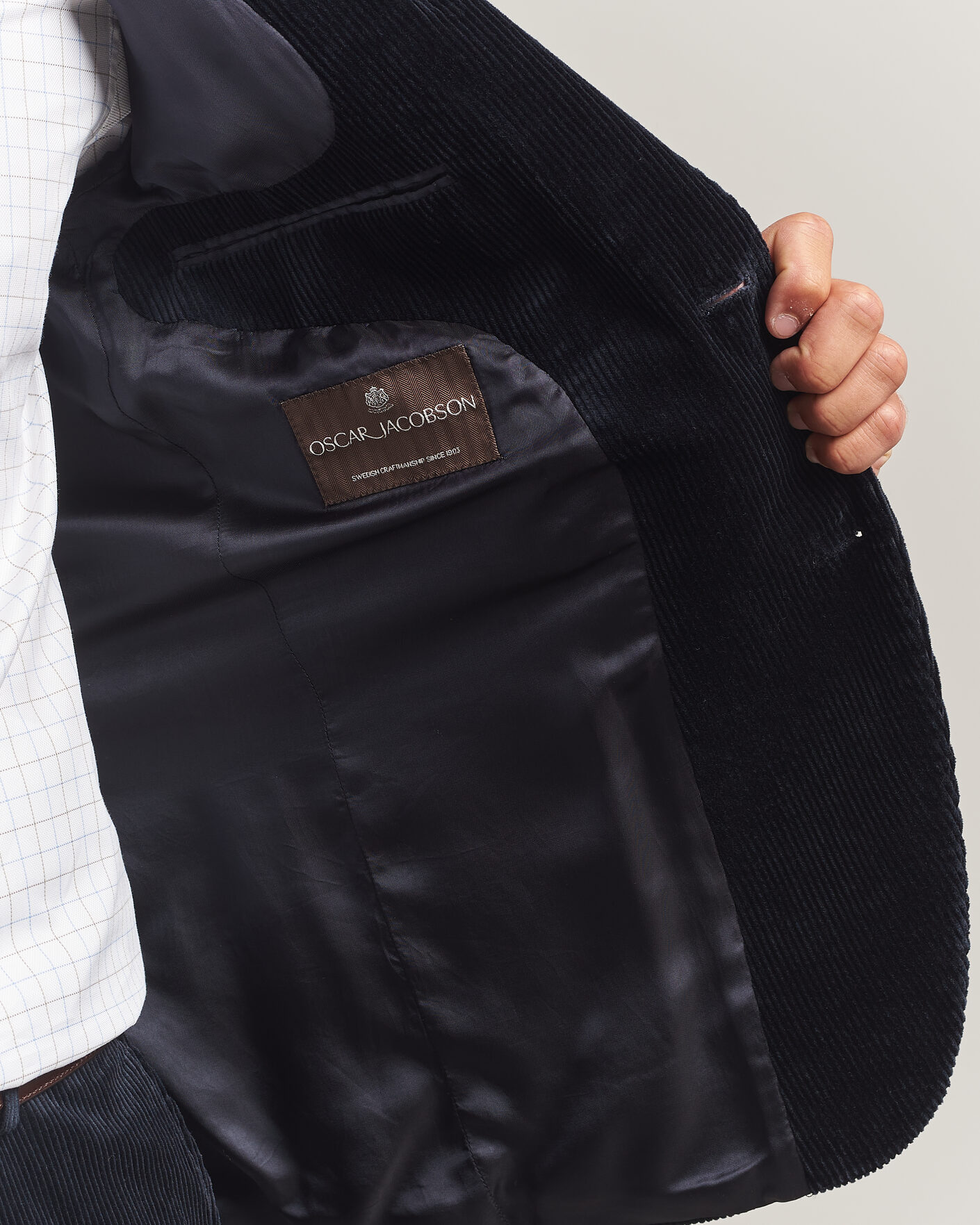 Herr | Kavajer | Oscar Jacobson | Fogerty Patch Pocket Cord Blazer Navy